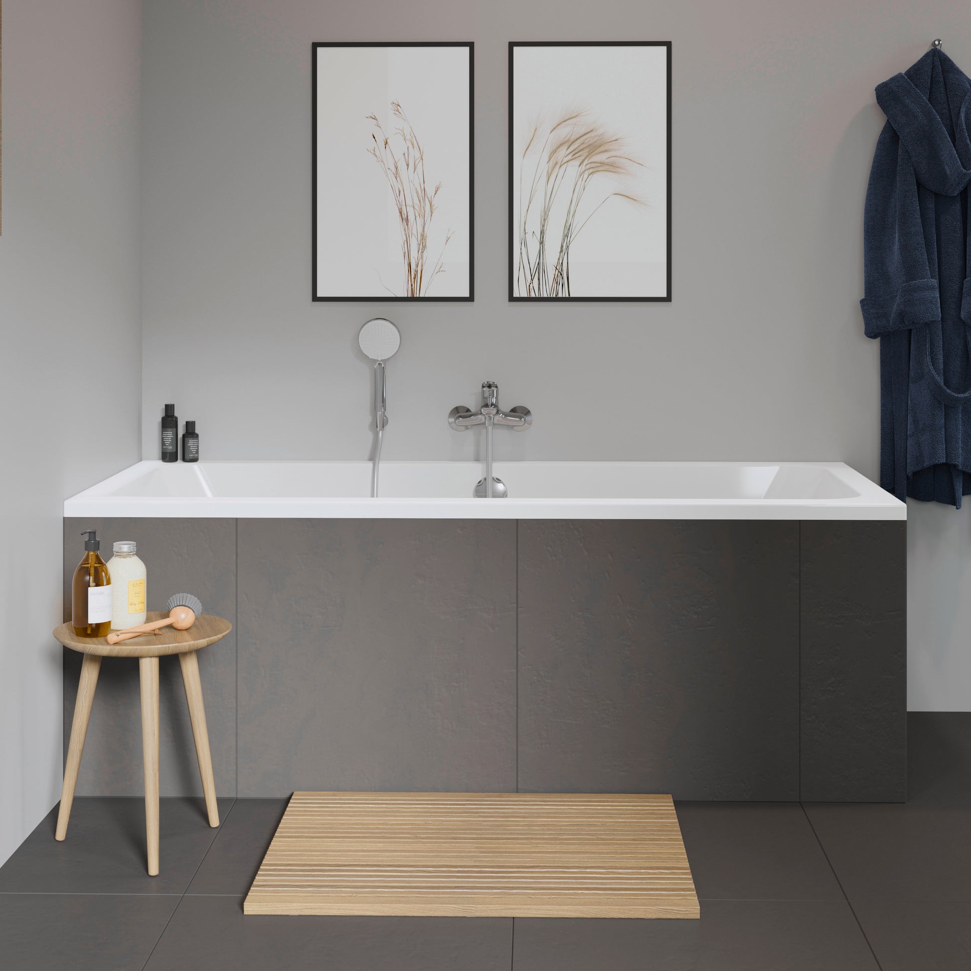 Duravit D-Code badekar til indbygning 180 x 80 cm