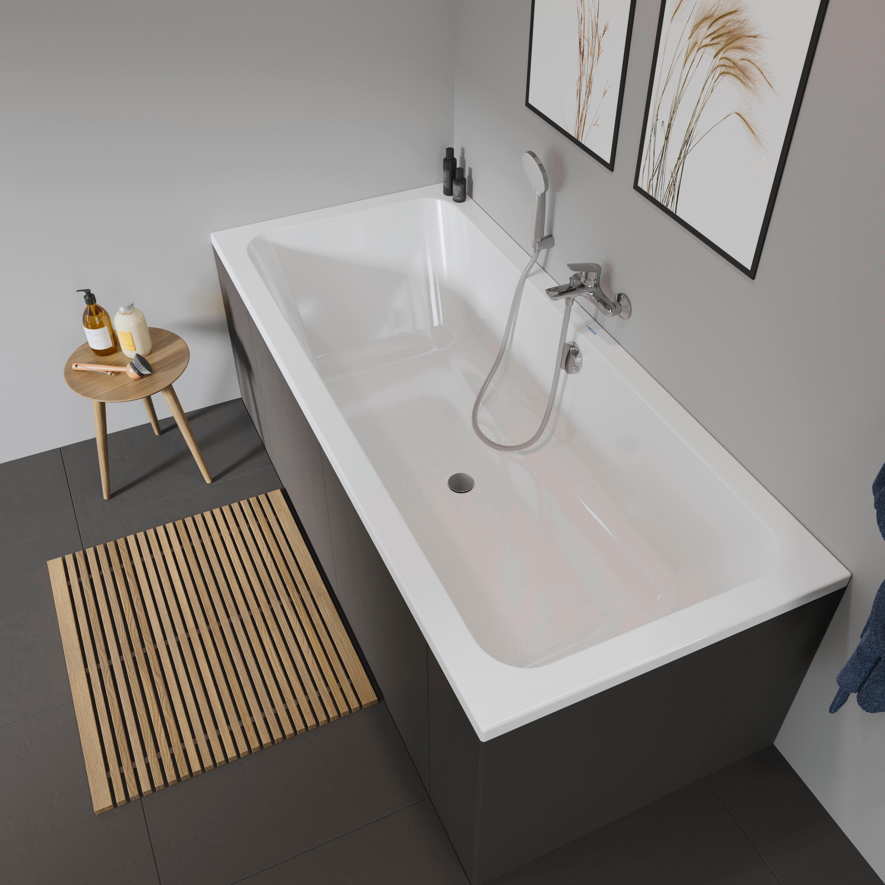 Duravit D-Code badekar til indbygning 180 x 80 cm