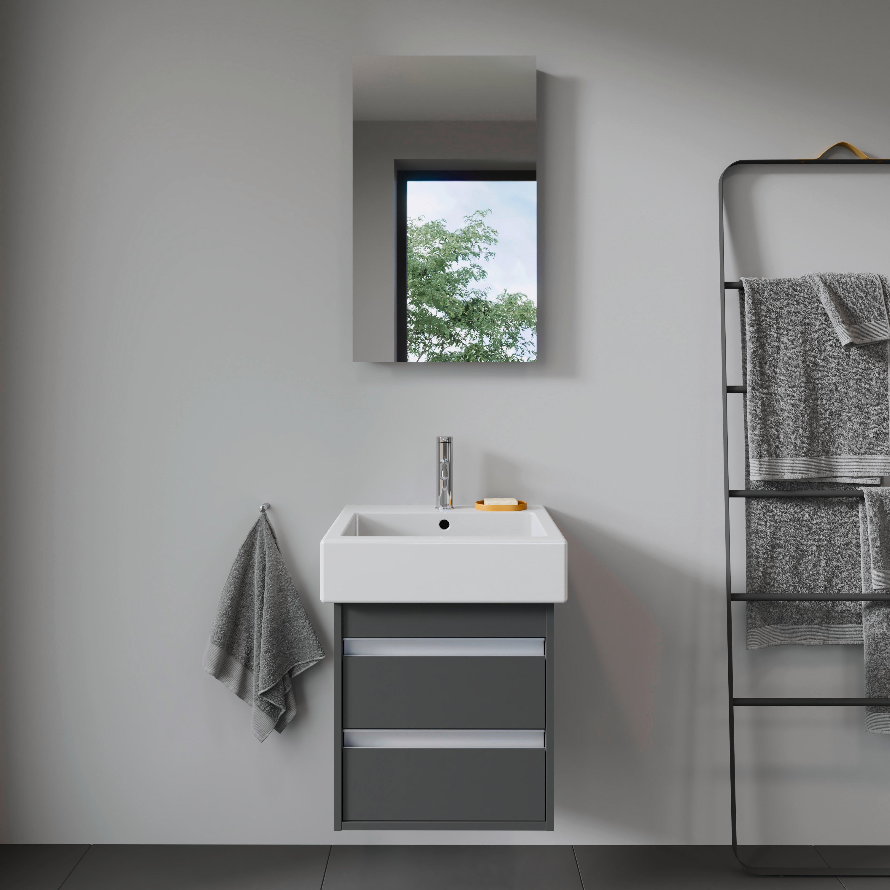 Duravit Vero vask 50 cm med hanehul og overløb