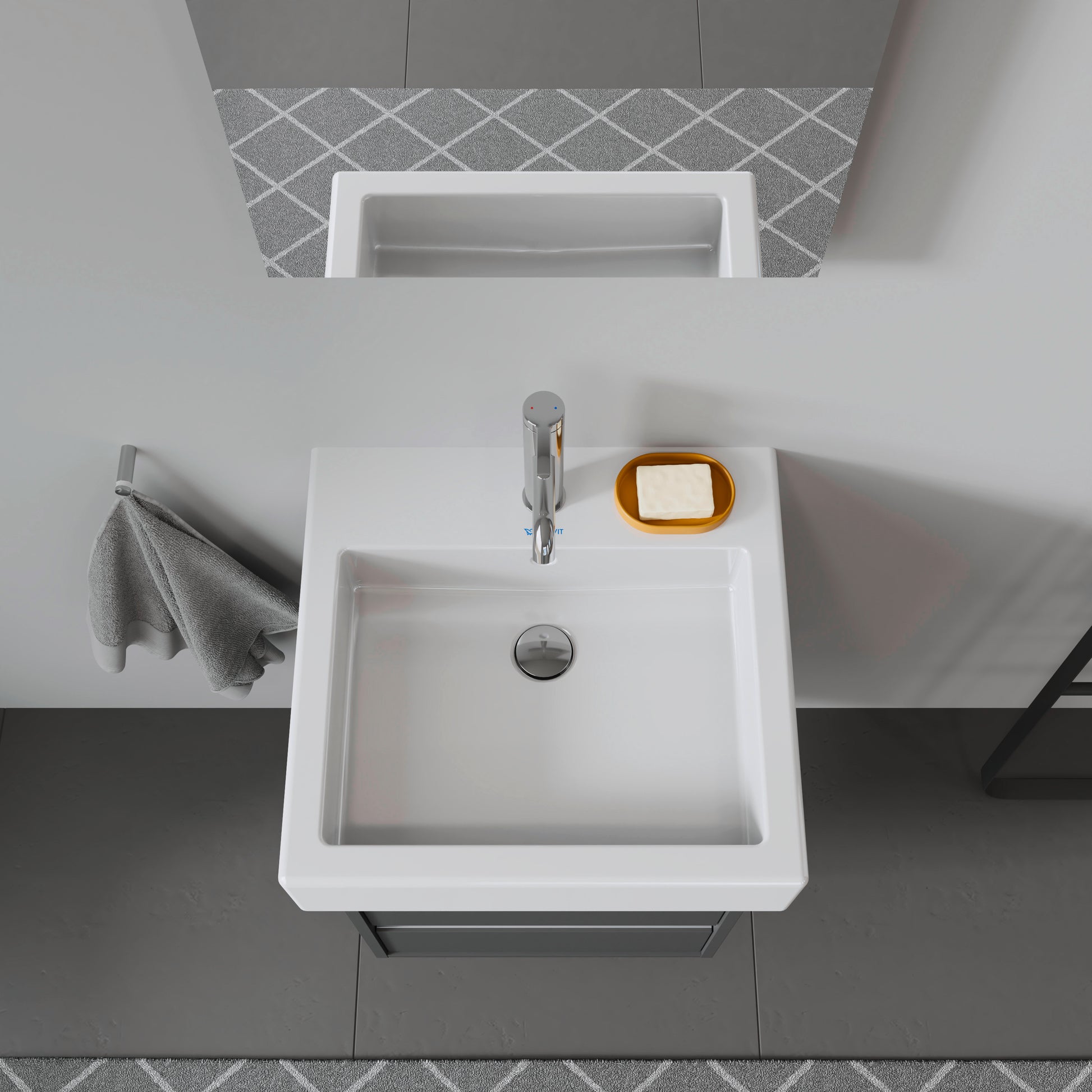 Duravit Vero vask 50 cm med hanehul og overløb
