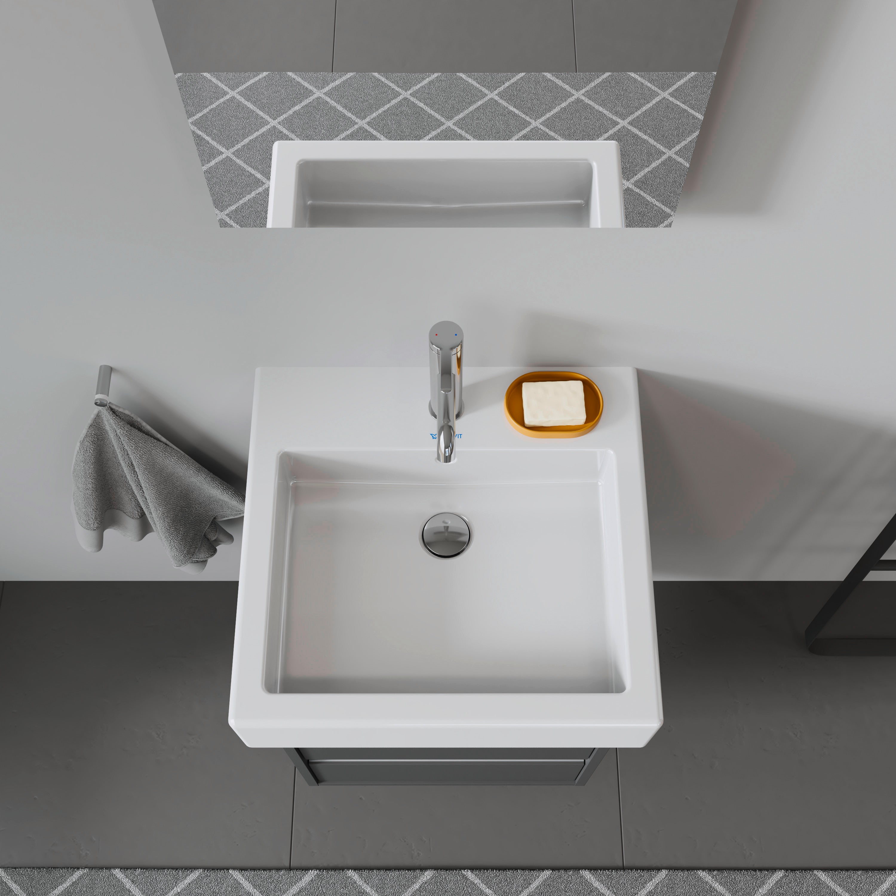 Duravit Vero vask 50 cm med hanehul og overløb