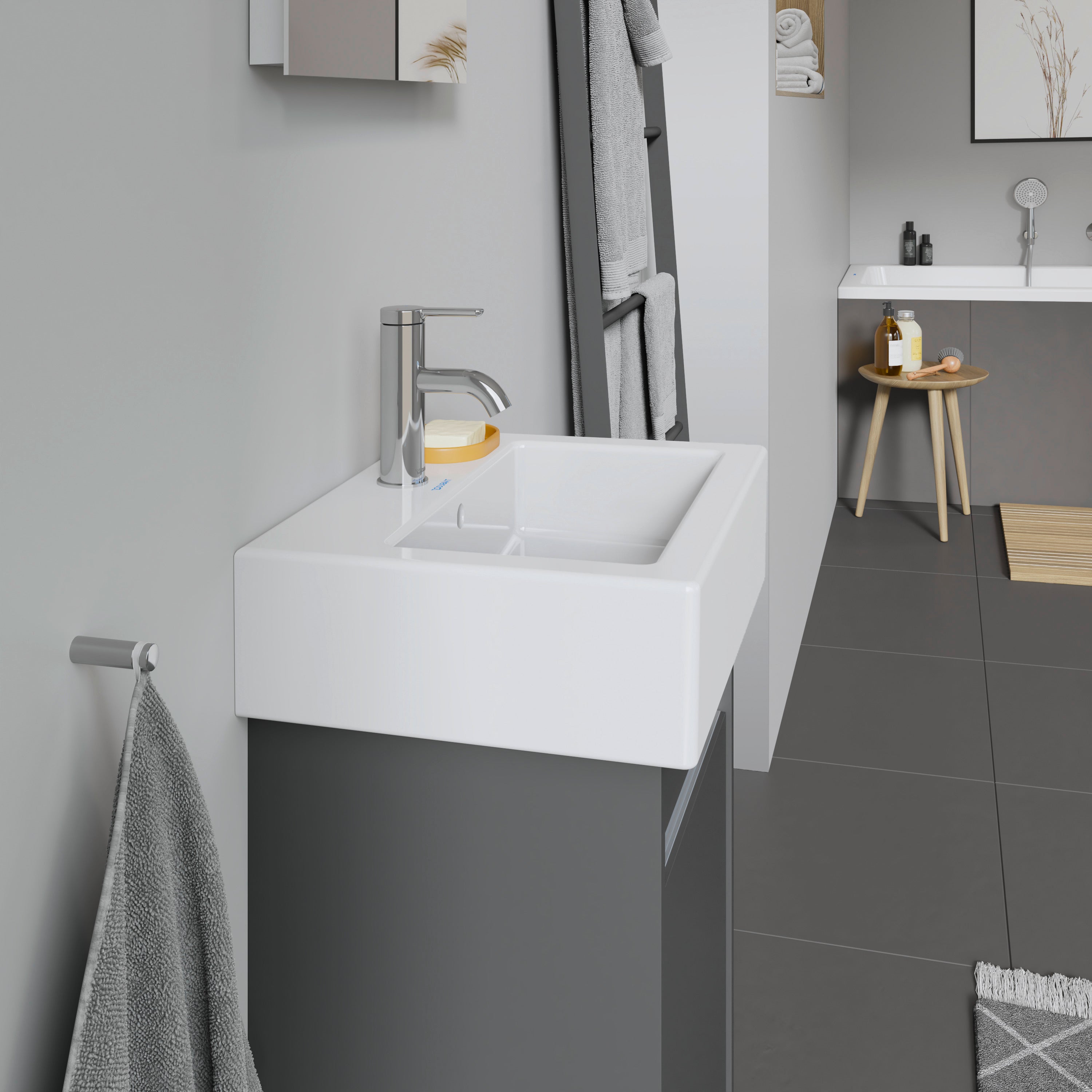 Duravit Vero vask 45 cm med hanehul og overløb