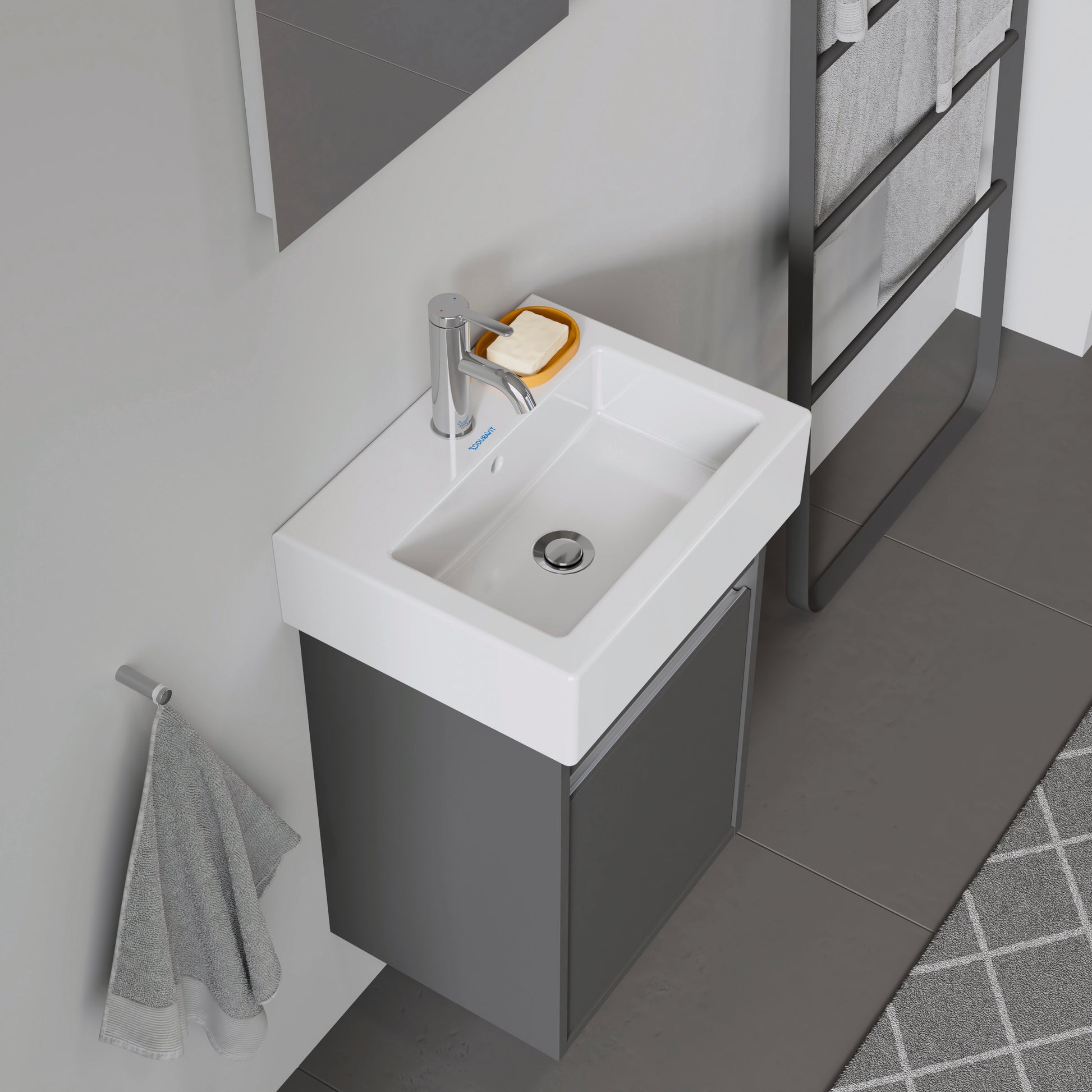 Duravit Vero vask 45 cm med hanehul og overløb