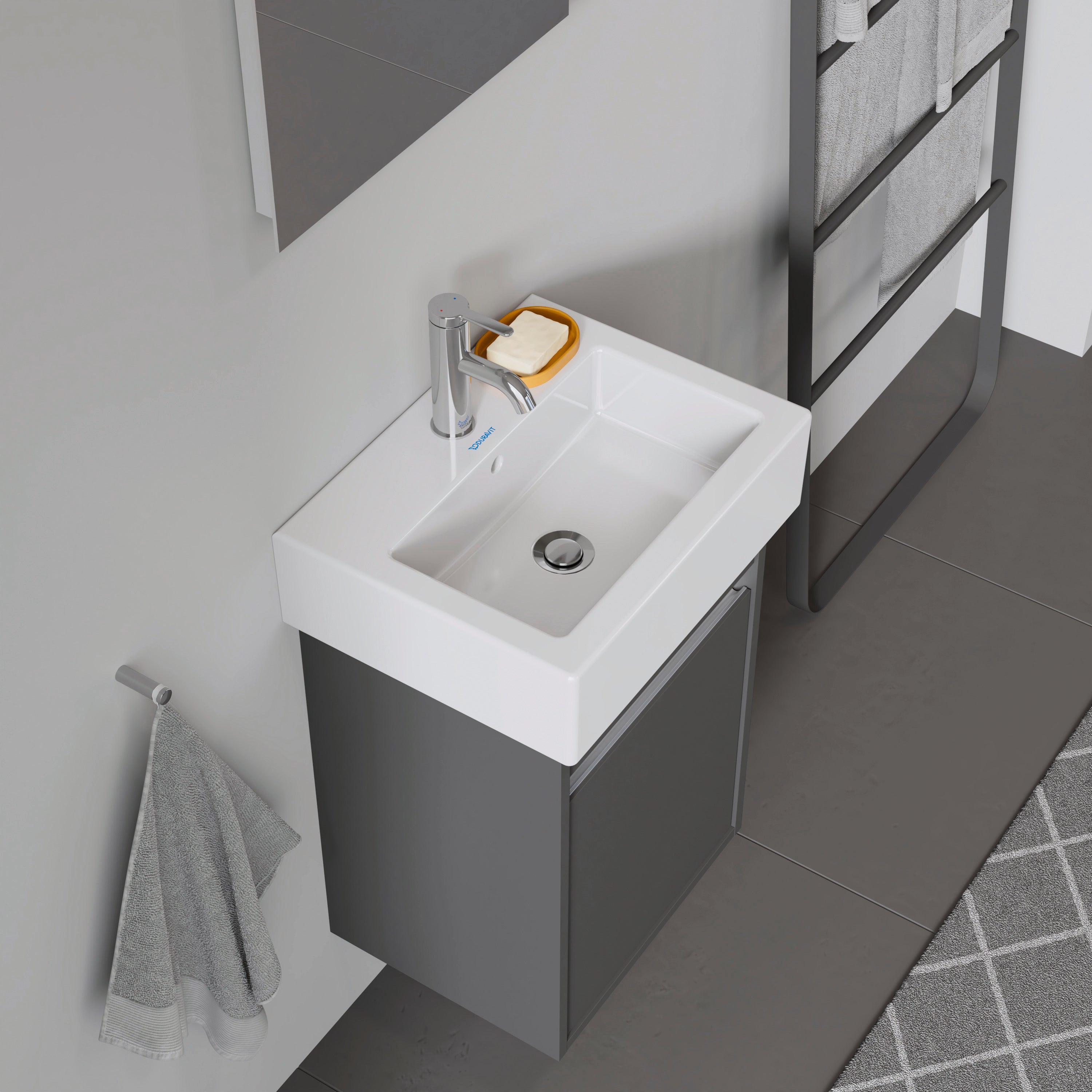 Duravit Vero vask 45 cm med hanehul og overløb