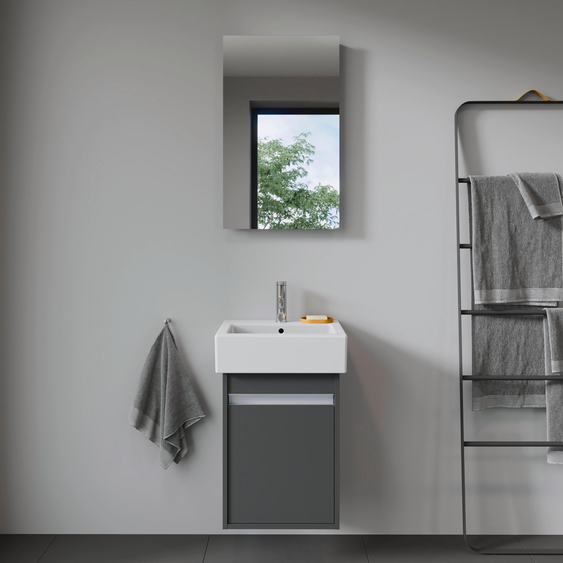 Duravit Vero vask 45 cm med hanehul og overløb