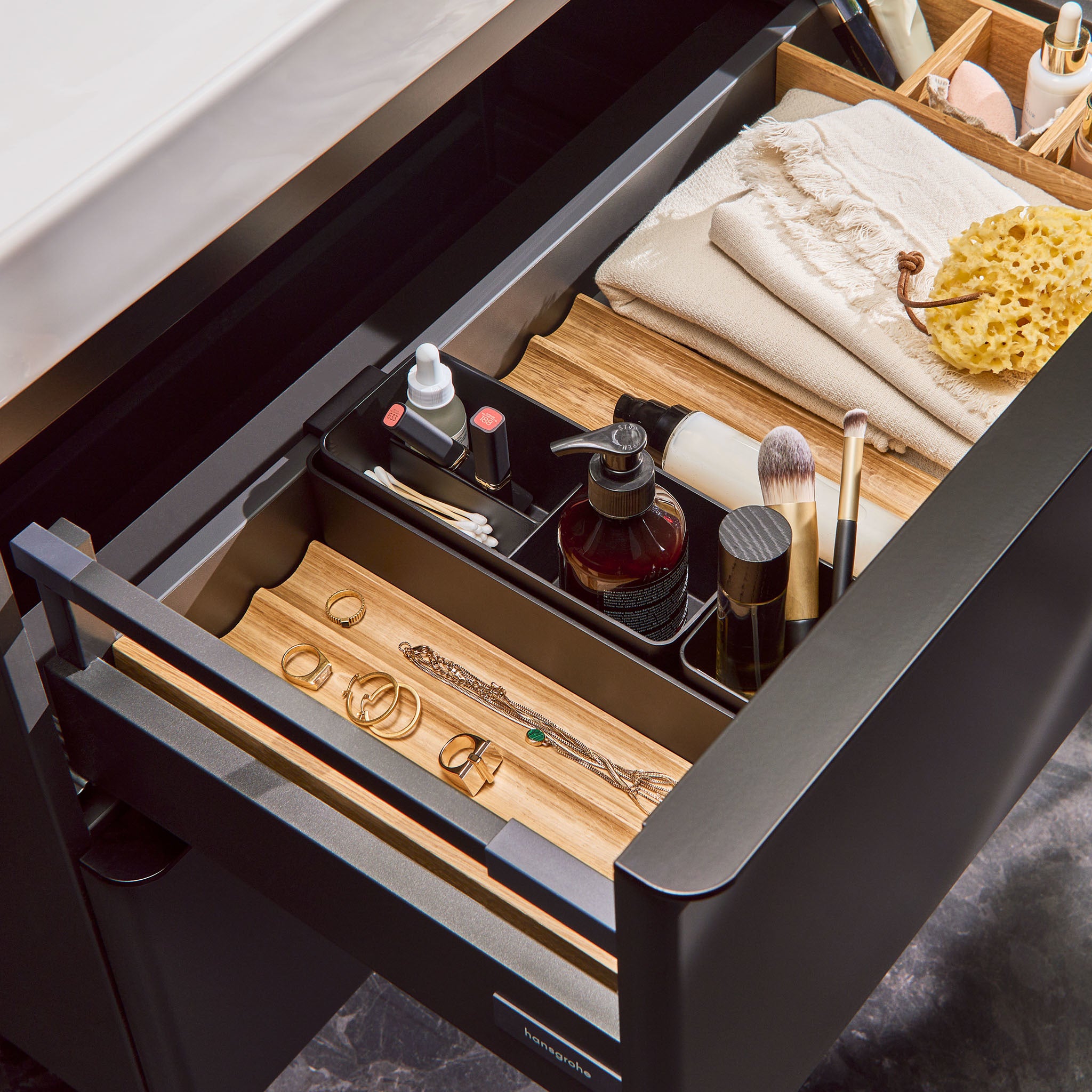 HANSGROHE Xelu Q vaskeskab 480x475x605mm 2skuffer MDF naturlig e