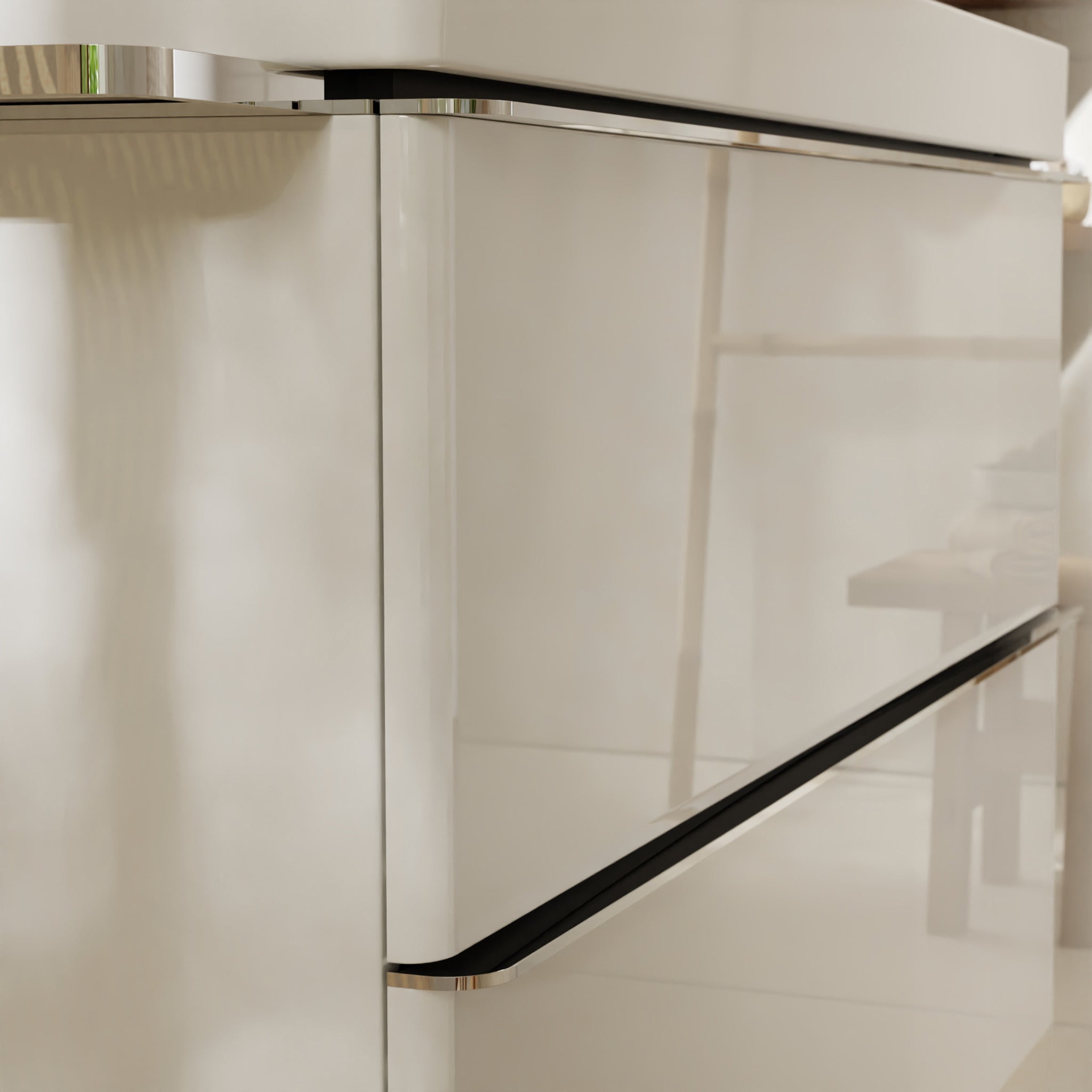 HANSGROHE Xelu Q vaskeskab 580x475x605mm 2skuffer MDF hvid højgl