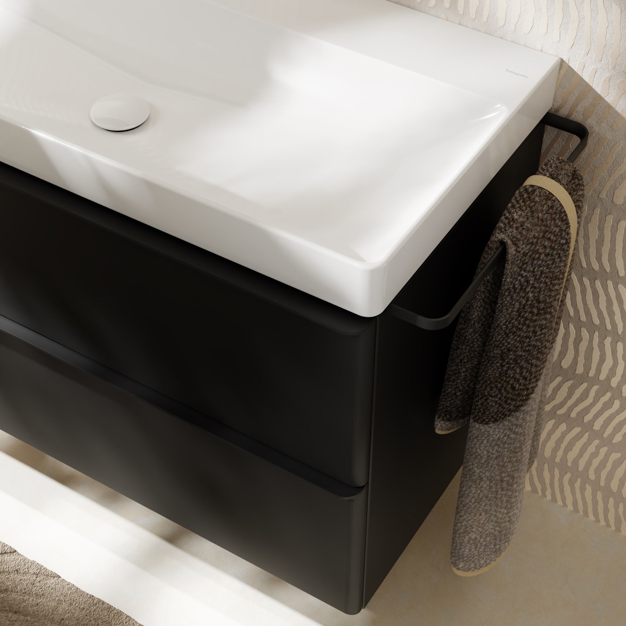 HANSGROHE Xelu Q vaskeskab mat diamantgrå 580X475mm m/ 2 skuffer