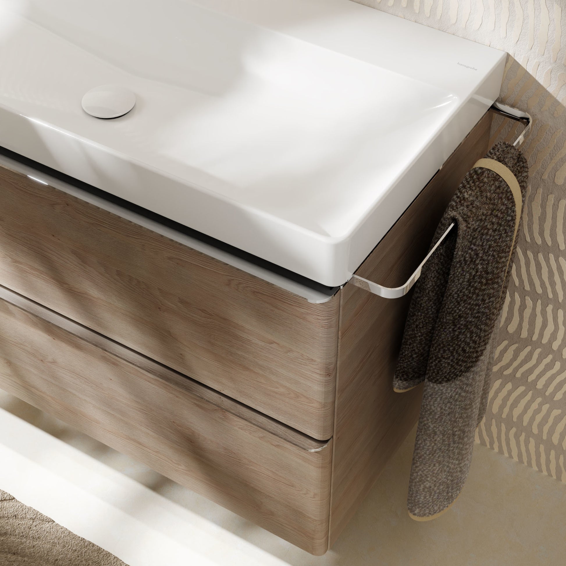 HANSGROHE Xelu Q vaskeskab 580x475x605mm 2skuffer MDF naturlig e