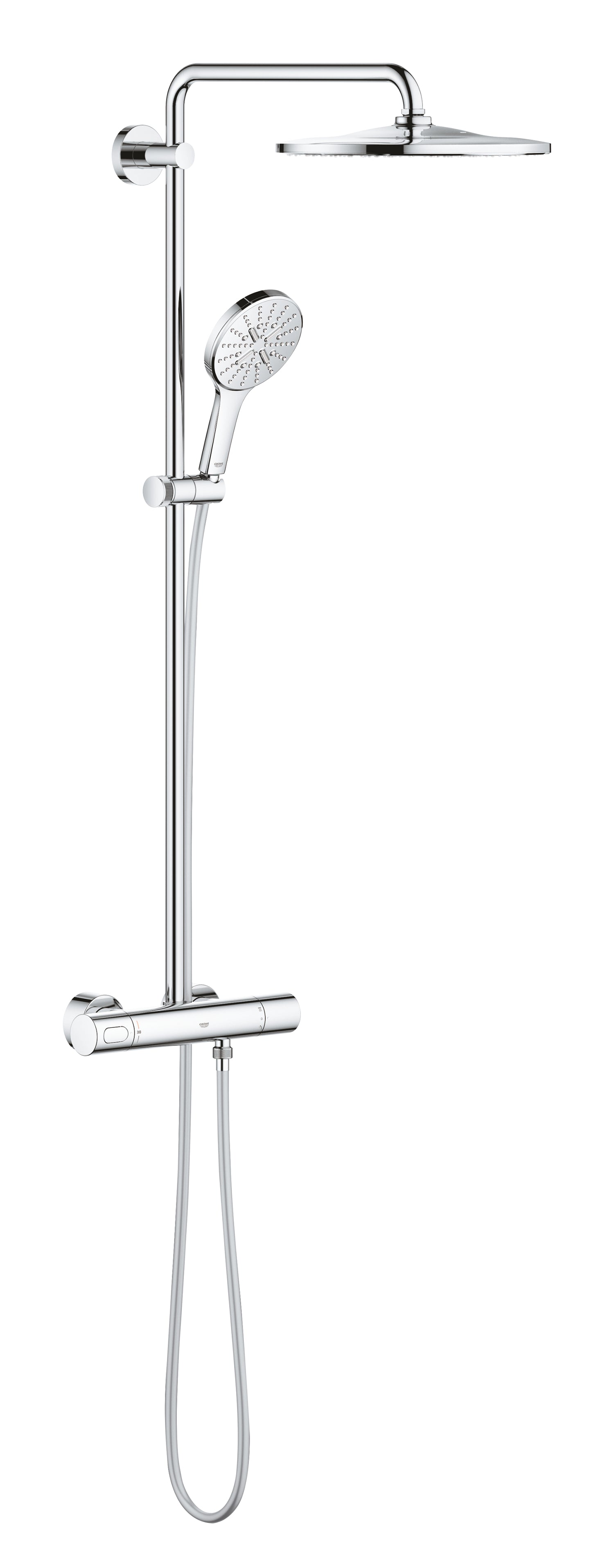 Grohe Rainshower System termostatbatteri 2hul m/hoved/håndbr mes