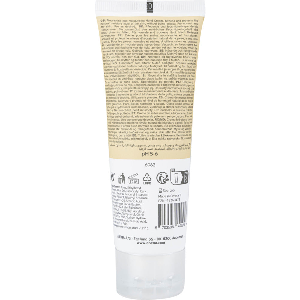 Abena håndcreme, 21 % fedt, uden parfume, 75 ml