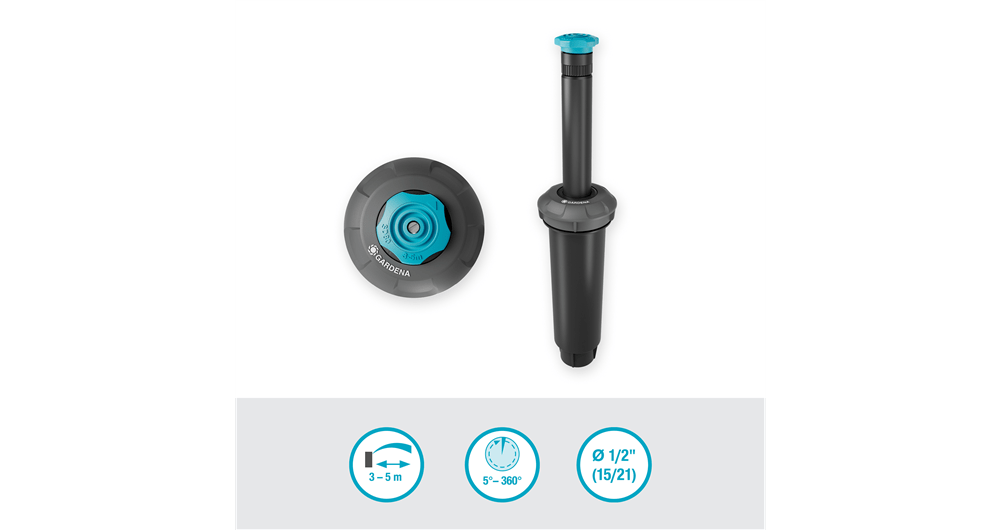 Gardena Pipeline SD 80 pop-up sprinkler, 1/2" muffe