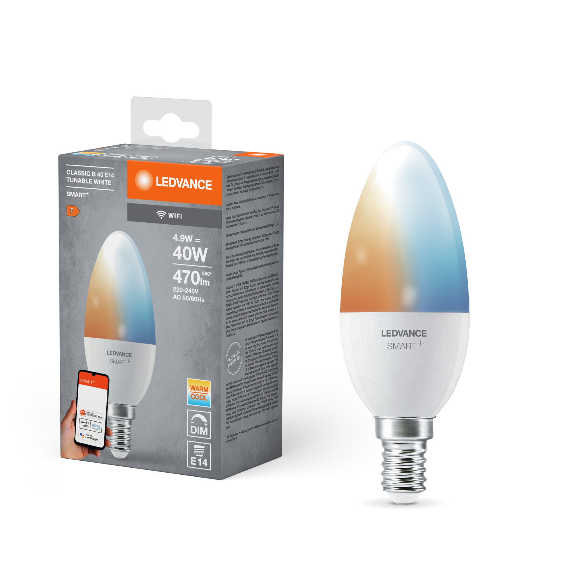 SMART+ KERTE 4,9W/TW E14 WIFI