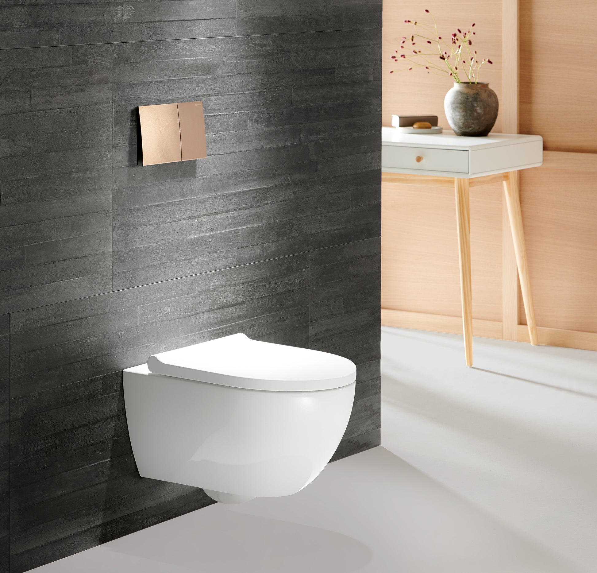 GEBERIT ACANTO hængetoilet/sæde 360x385x530mm t/indb.cist porcel