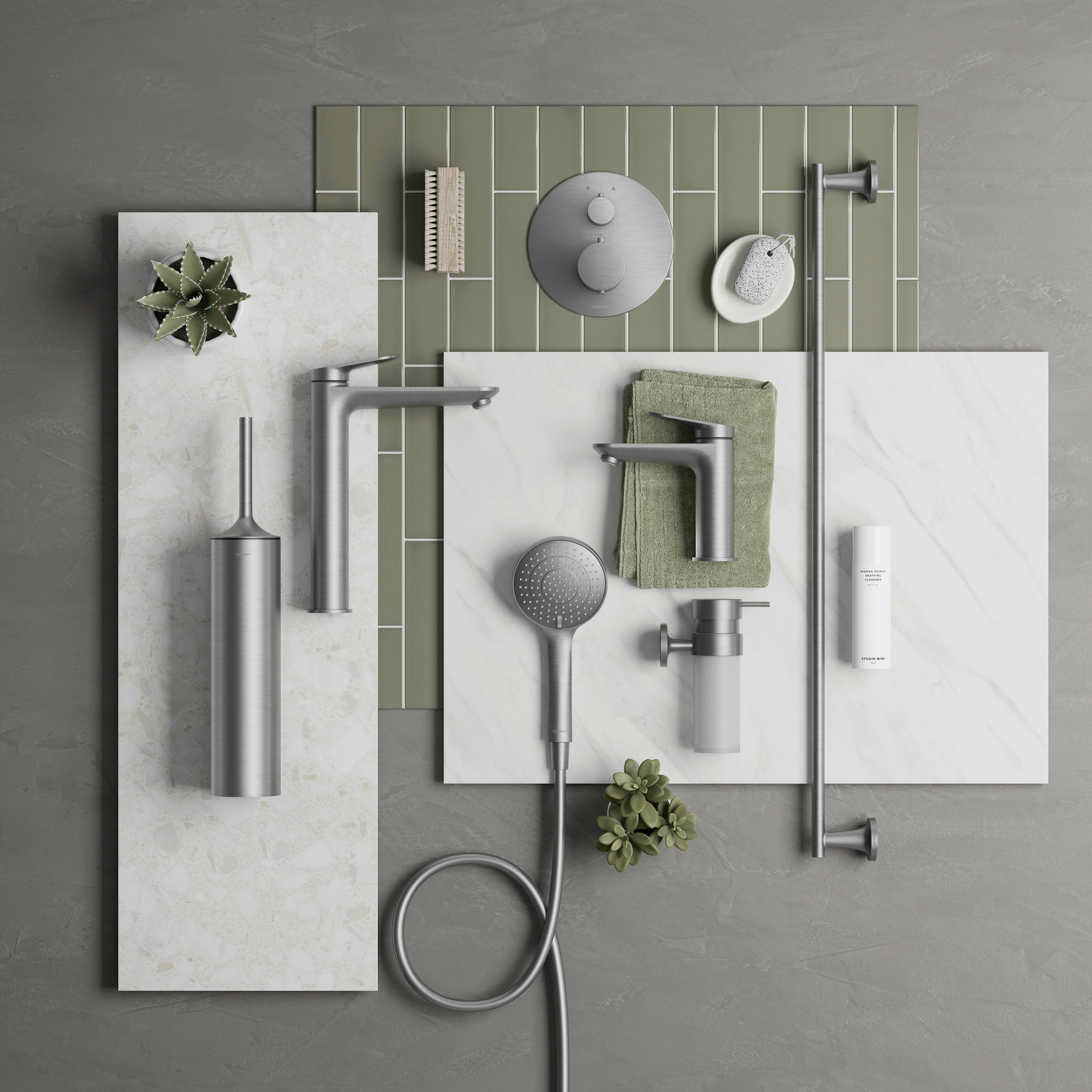 Duravit Wave håndvaskarmatur S, uden løft op ventil, stål