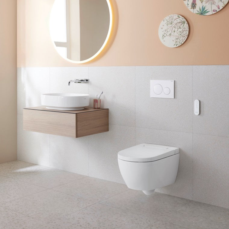 GEBERIT AQUACLEAN Alba væghængt douchetoilet inkl. sæde