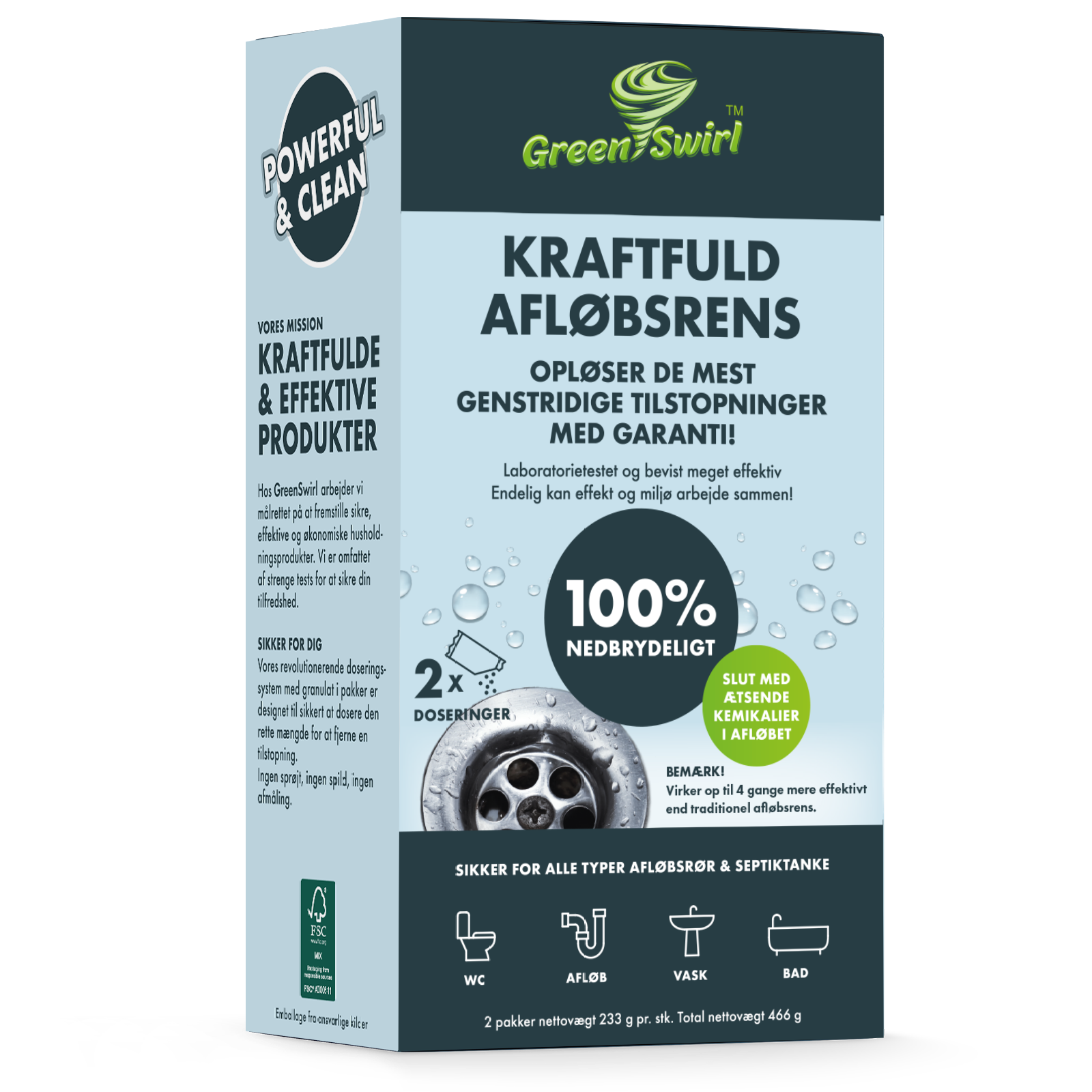 GREENSWIRL KRAFTFULD AFLØBSRENS