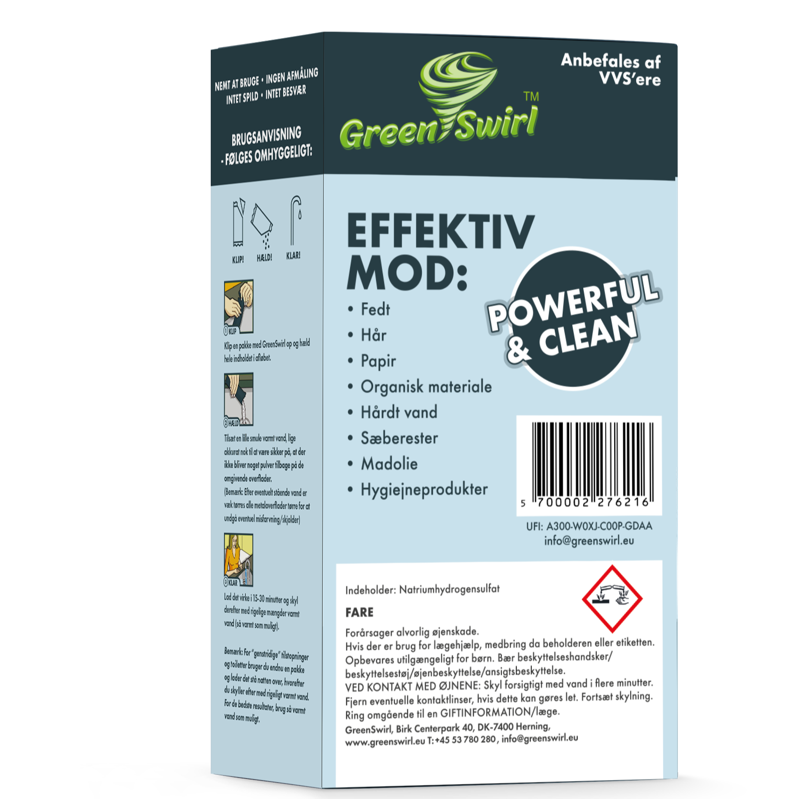 GREENSWIRL KRAFTFULD AFLØBSRENS