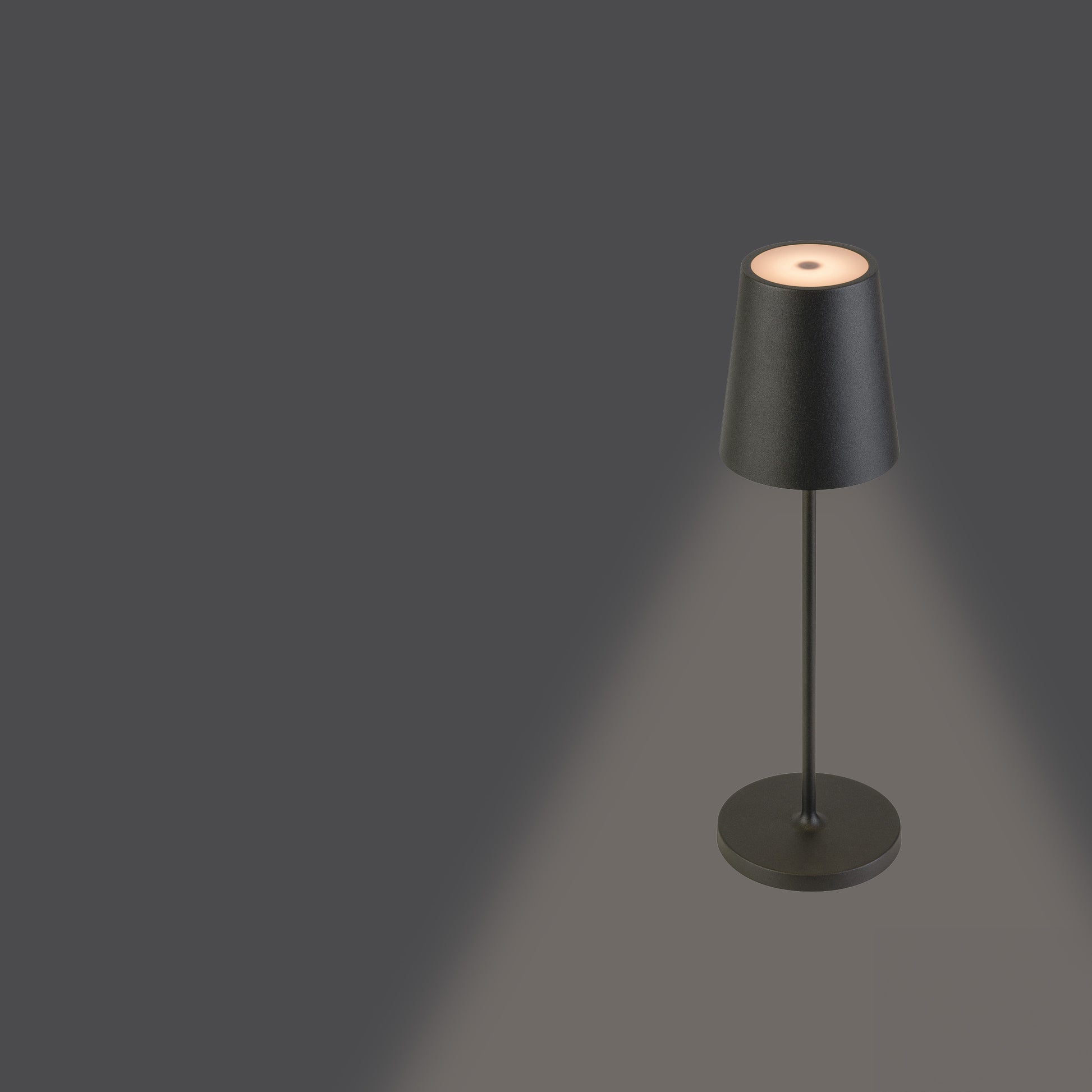 VINOLINA TWO, bordlampe, IP65, 2200/2700/3000K, TOUCH, sort