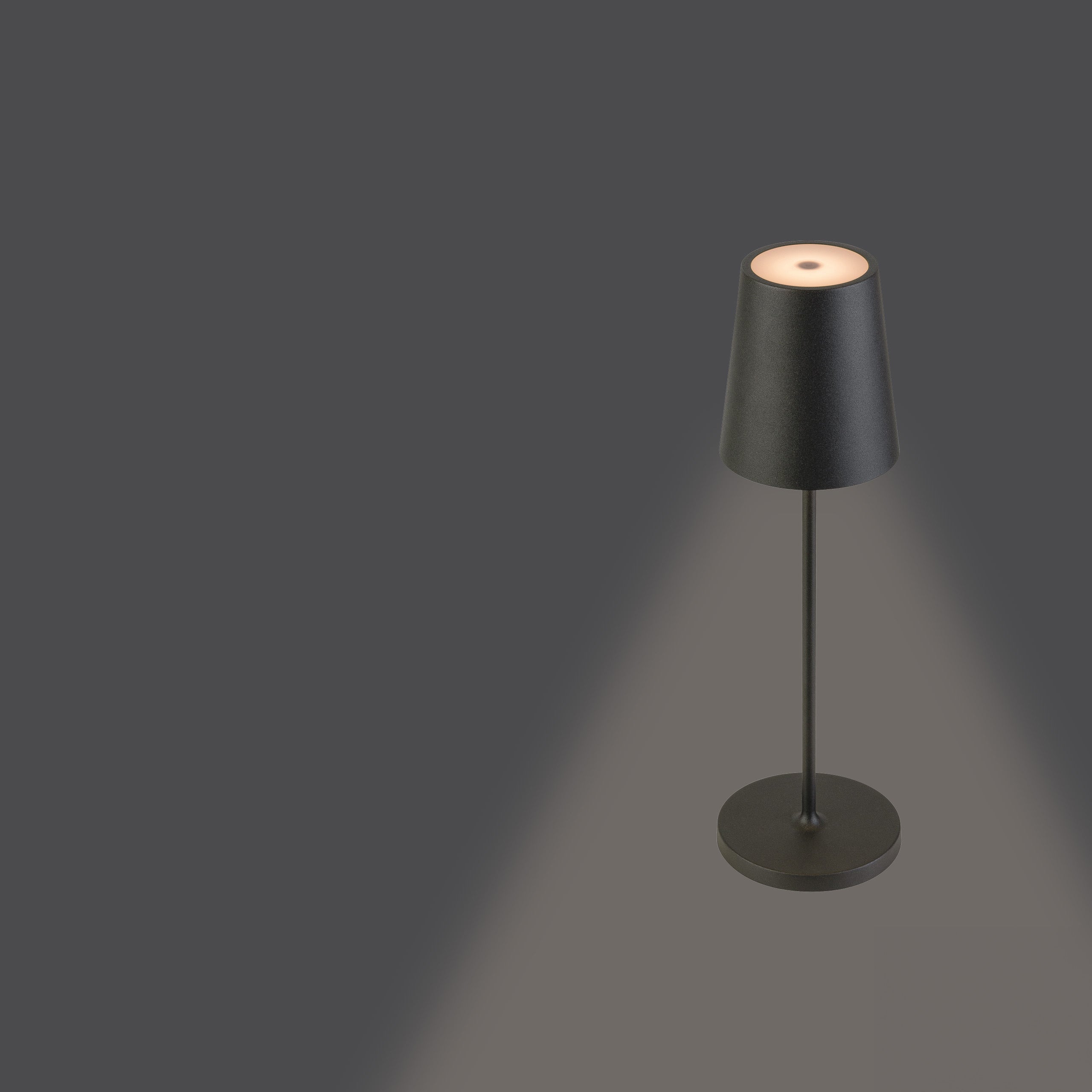 VINOLINA TWO, bordlampe, IP65, 2200/2700/3000K, TOUCH, sort