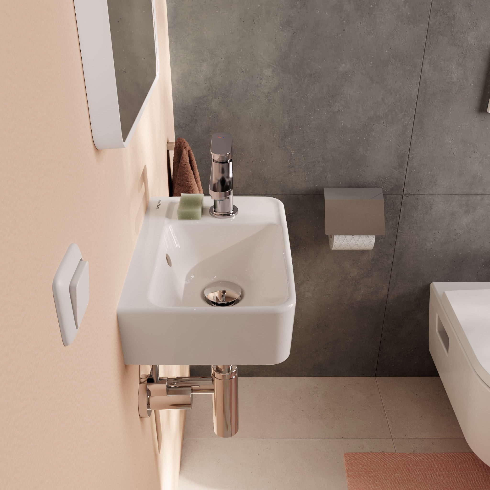 hansgrohe Xanuia Q Håndvask 360x250 mm med hanehul og overløb