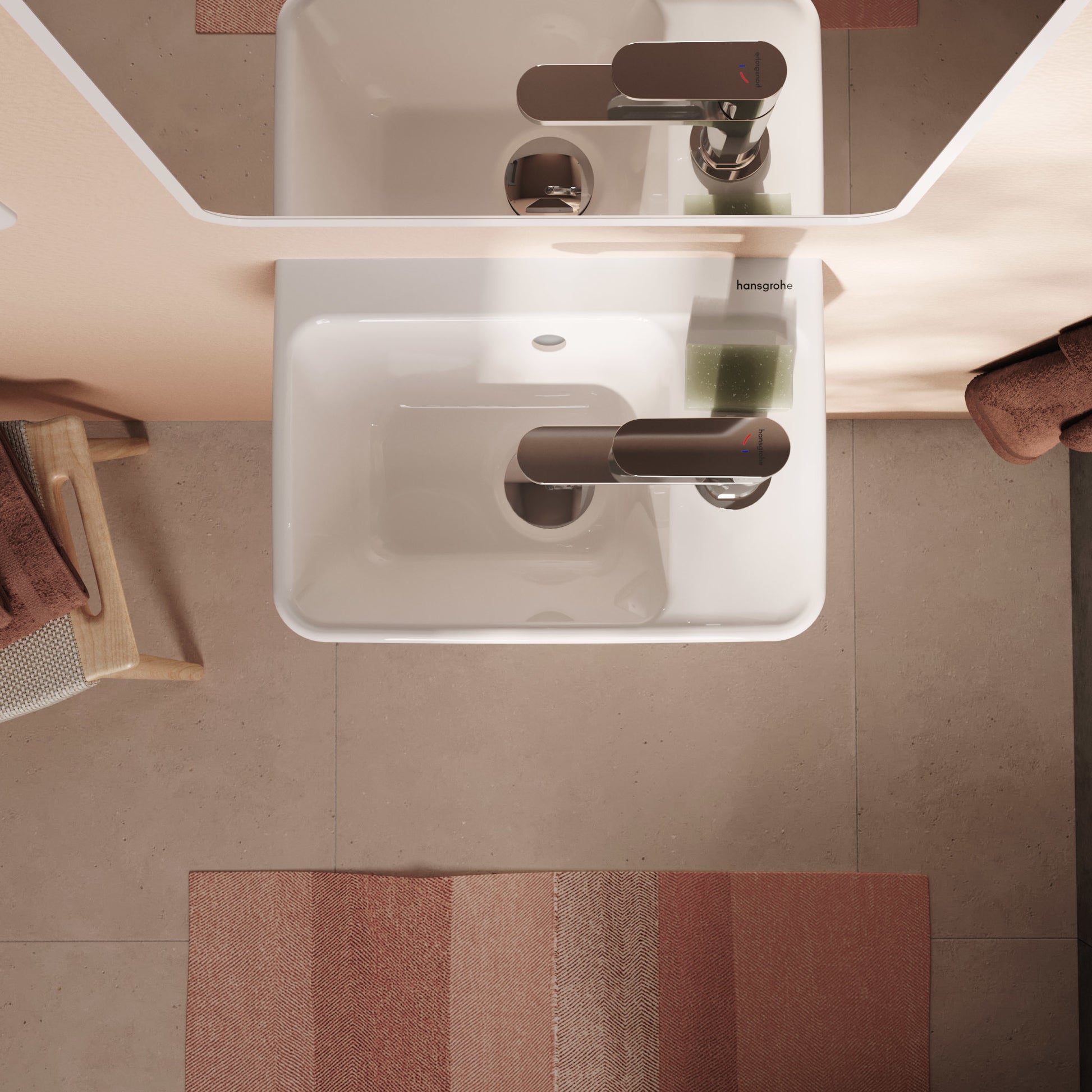 hansgrohe Xanuia Q Håndvask 360x250 mm med hanehul og overløb