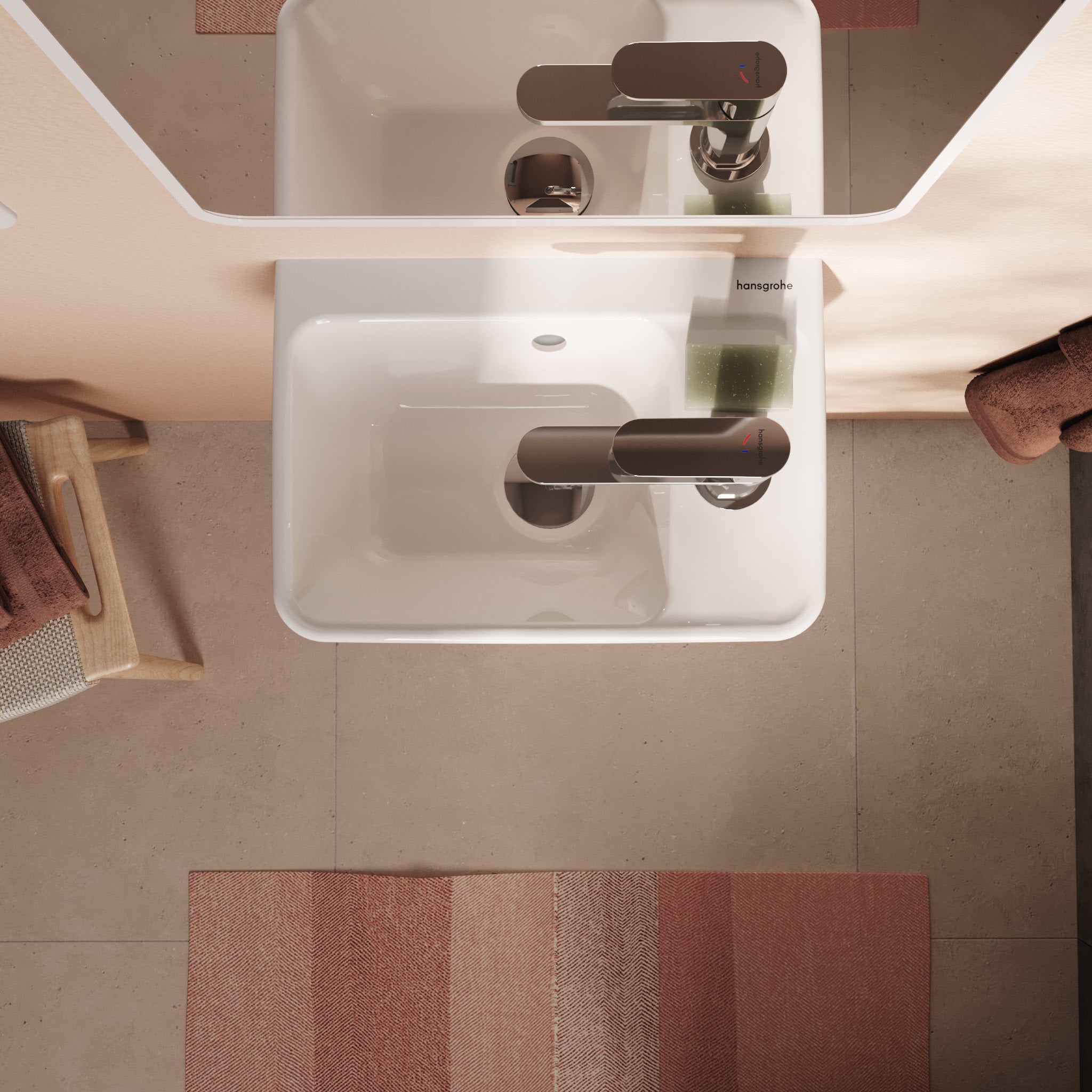 hansgrohe Xanuia Q Håndvask 360x250 mm med hanehul og overløb