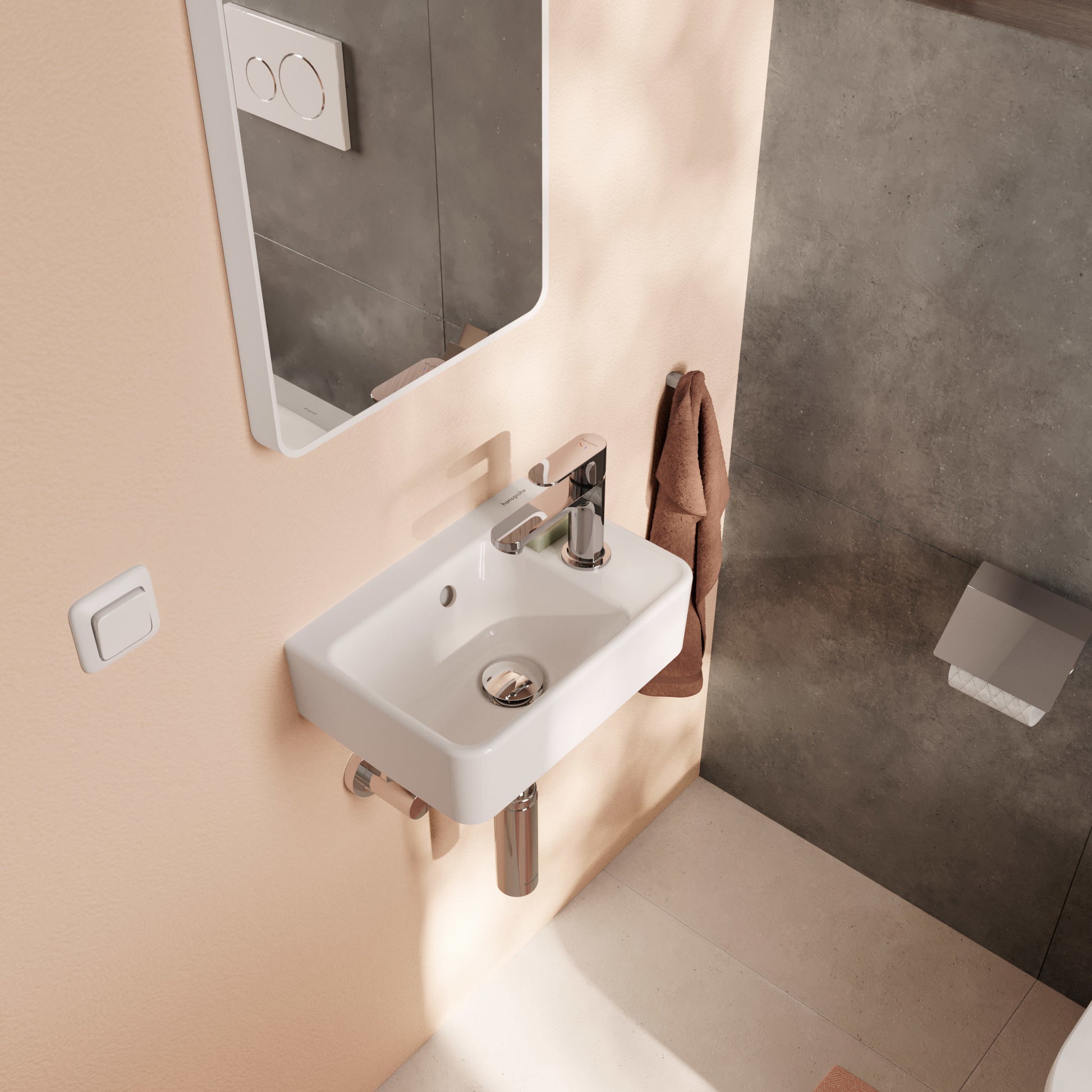 hansgrohe Xanuia Q Håndvask 360x250 mm med hanehul og overløb