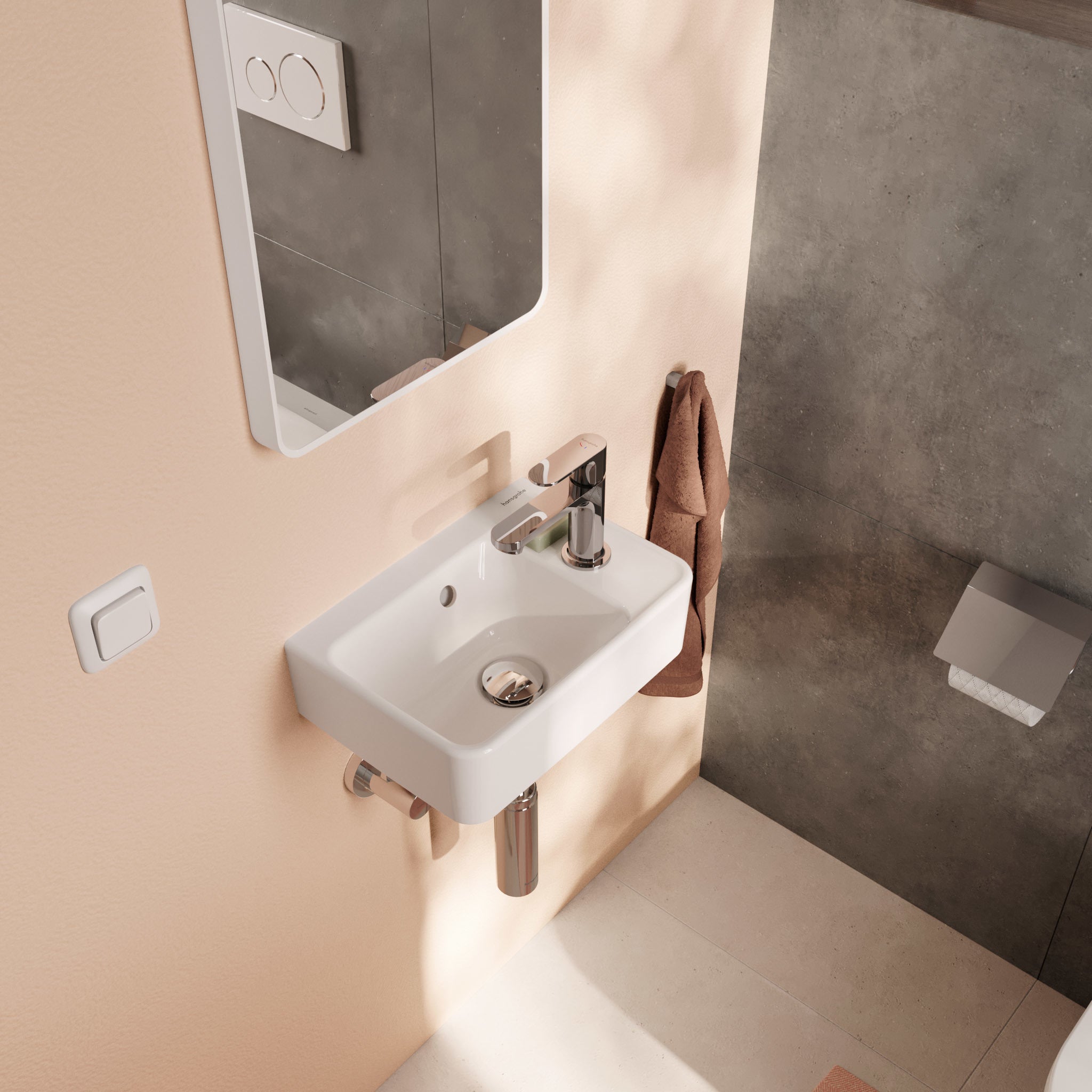 hansgrohe Xanuia Q Håndvask 360x250 mm med hanehul og overløb