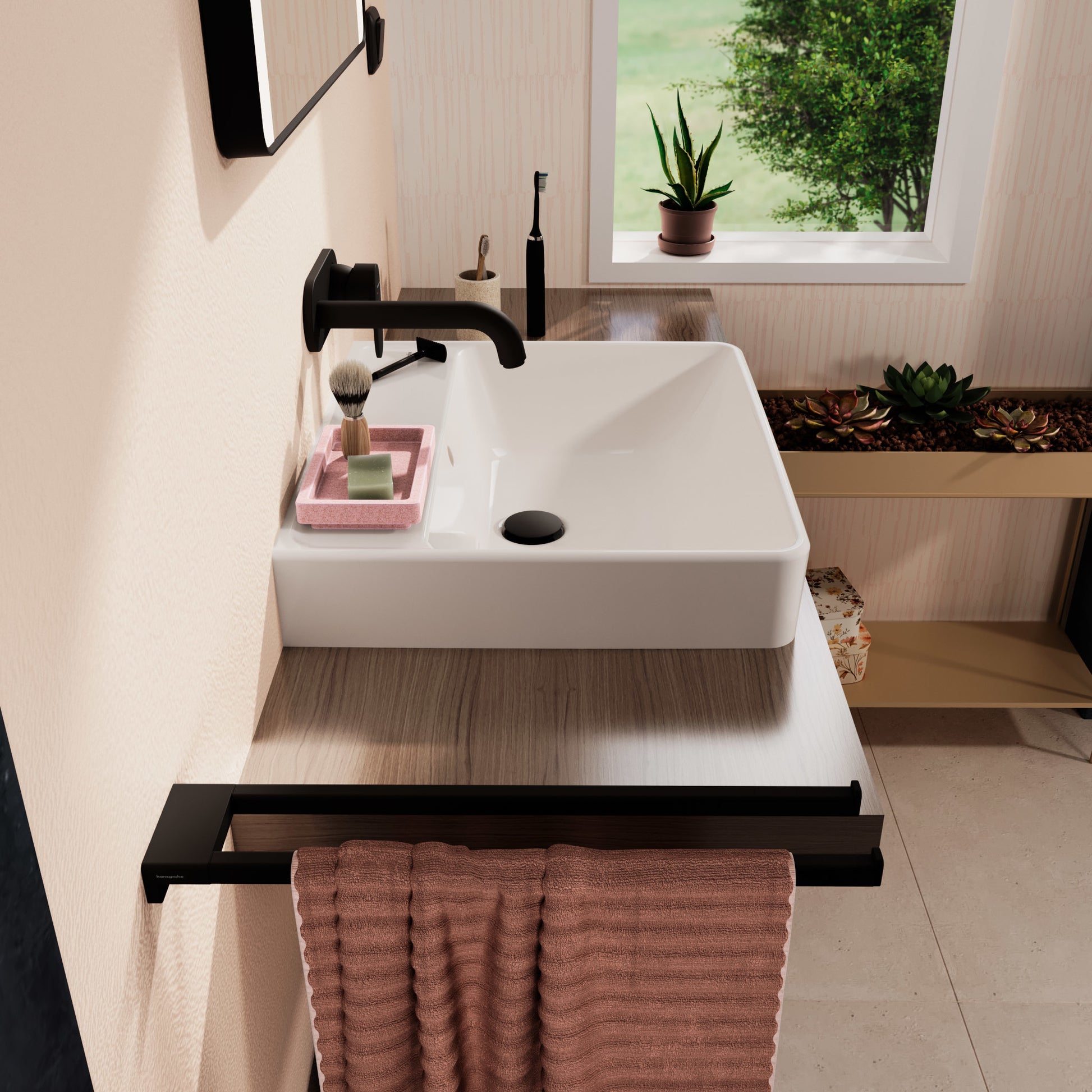 HANSGROHE Xanuia Q håndvask 550x480mm u/hh/sleben bund t/væg/bor