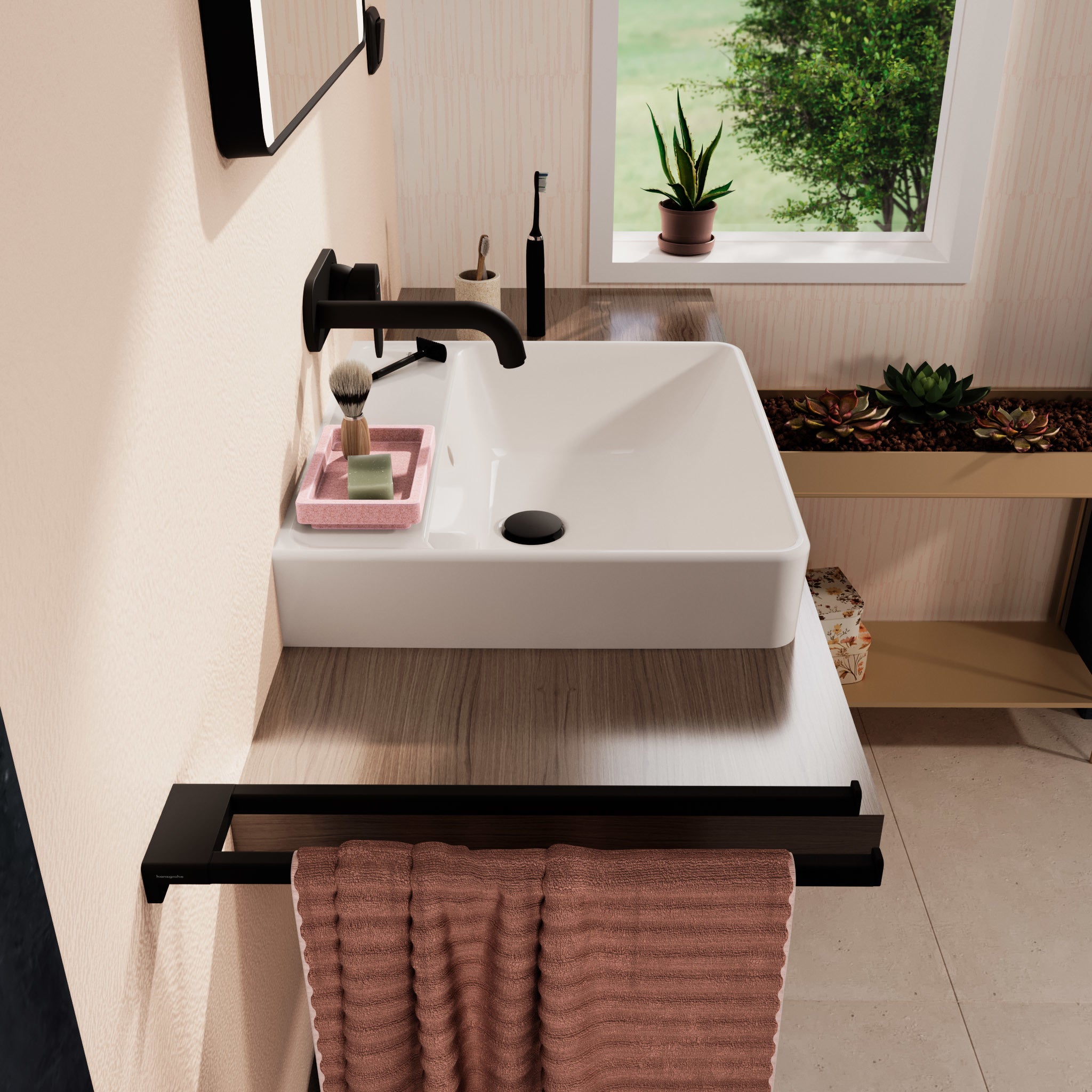 HANSGROHE Xanuia Q håndvask 550x480mm u/hh/sleben bund t/væg/bor