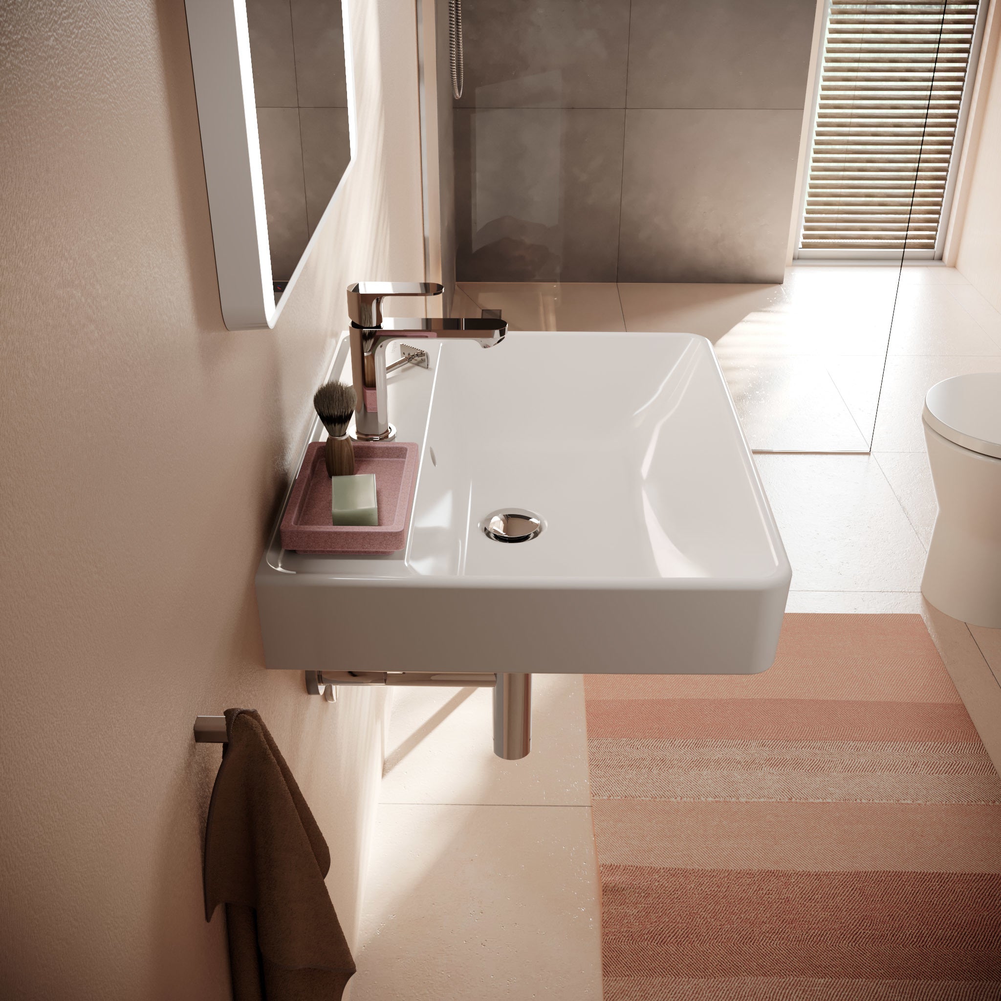 hansgrohe Xanuia Q Håndvask 600x480 mm med hanehul og overløb