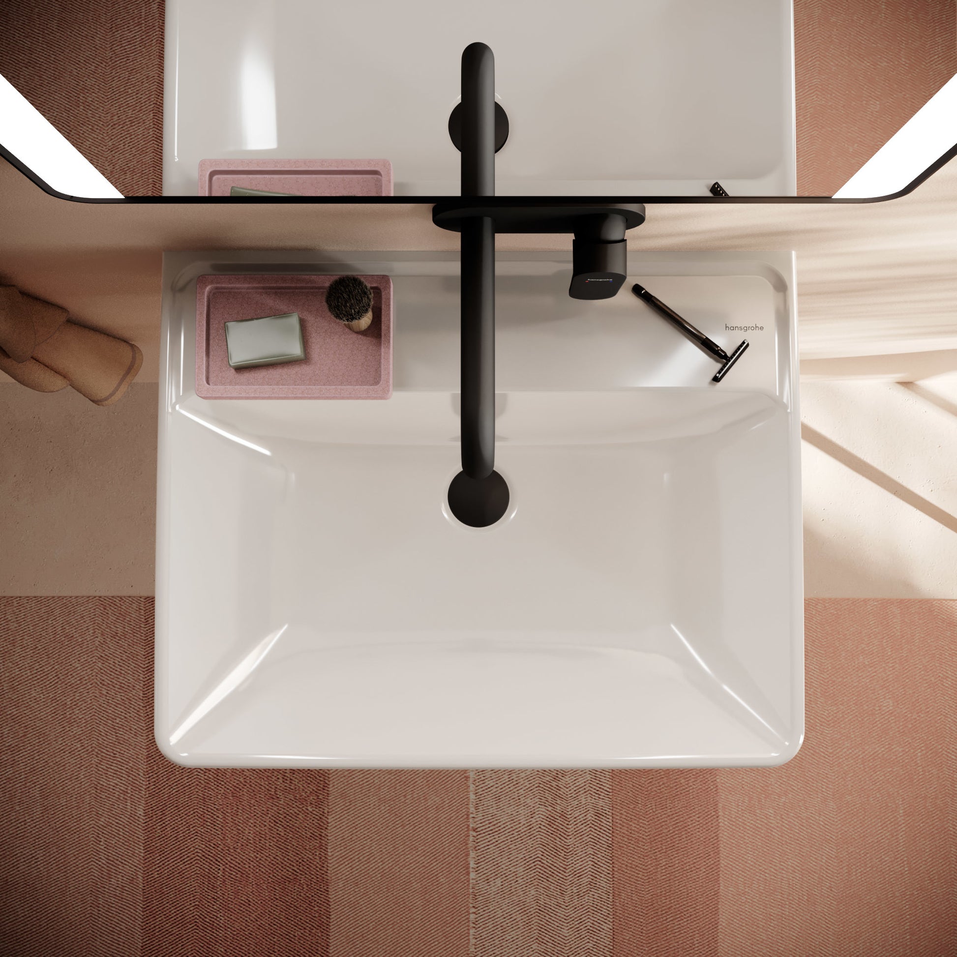 HANSGROHE Xanuia Q håndvask 600x480mm u/hh t/væg porcelæn hvid