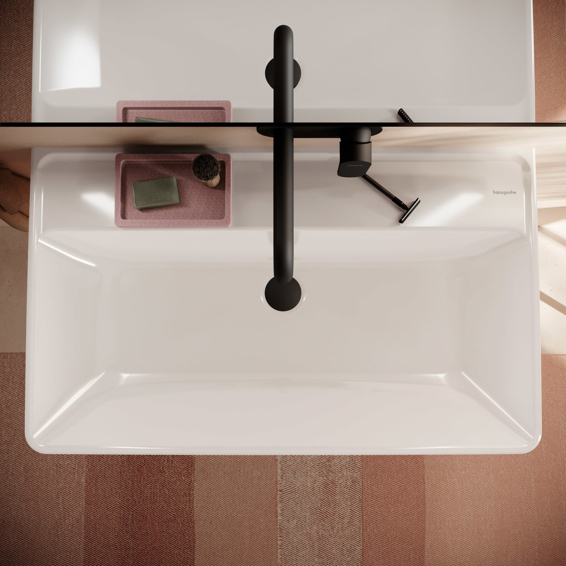 HANSGROHE Xanuia Q håndvask 800x480mm u/hh t/væg porcelæn hvid