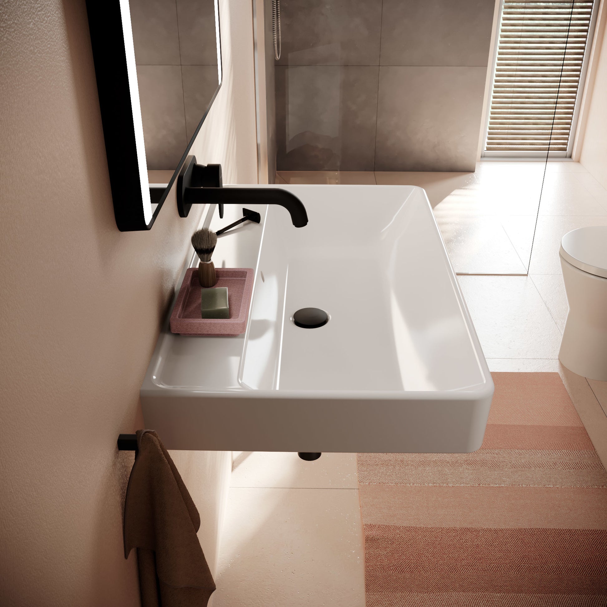 HANSGROHE Xanuia Q håndvask 800x480mm u/hh t/væg porcelæn hvid