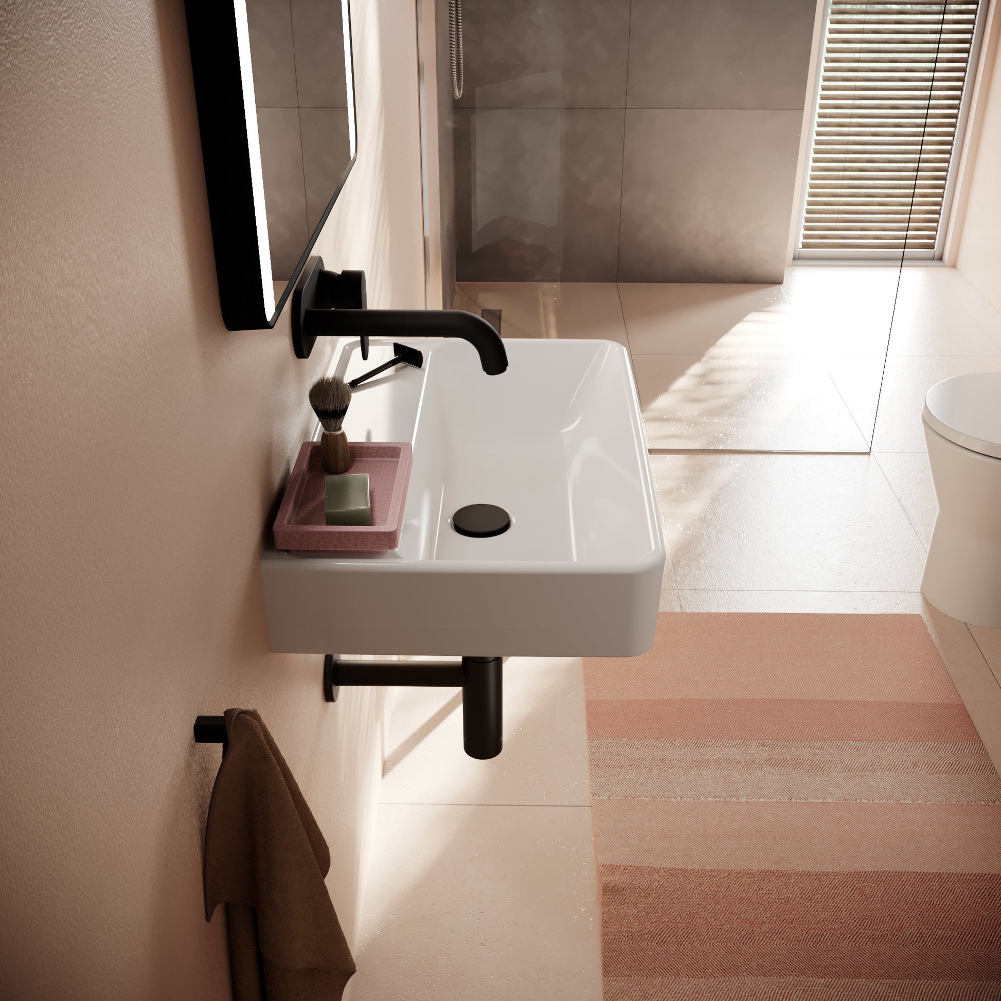 HANSGROHE Xanuia Q håndvask 550x370mm u/hh/overl t/væg porcelæn