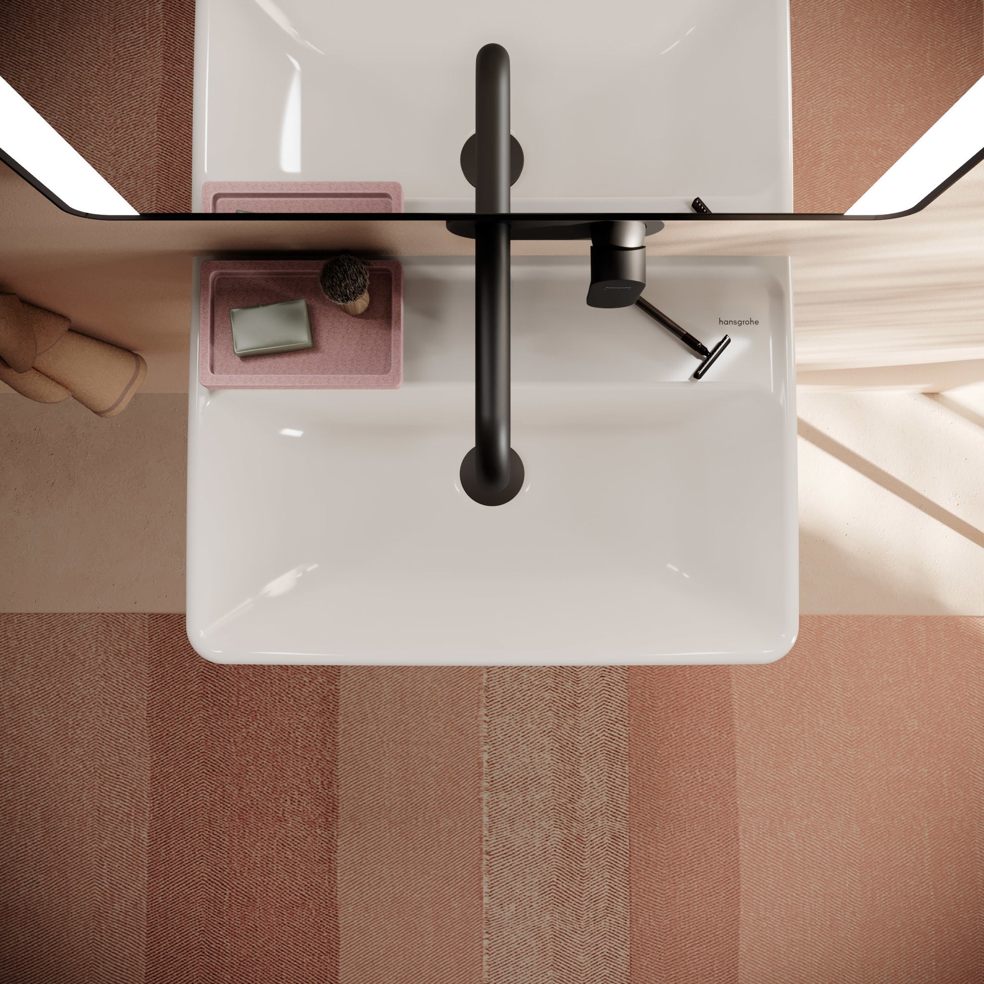 HANSGROHE Xanuia Q håndvask 550x370mm u/hh/overl t/væg porcelæn