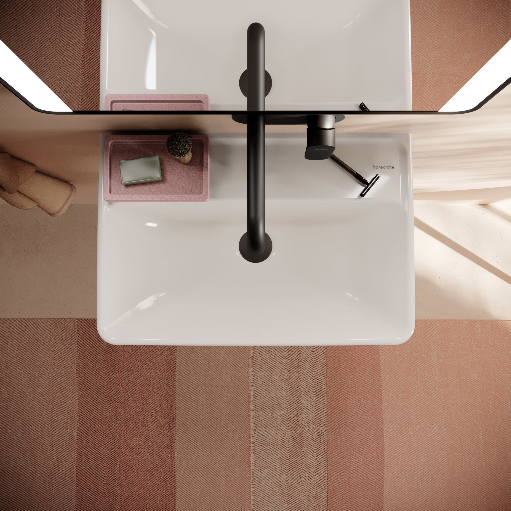 HANSGROHE Xanuia Q håndvask 550x370mm u/hh/overl t/væg porcelæn