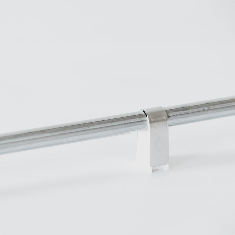 Ø18 mm 2click rustfri rørbærer - 30 mm afstand til væg