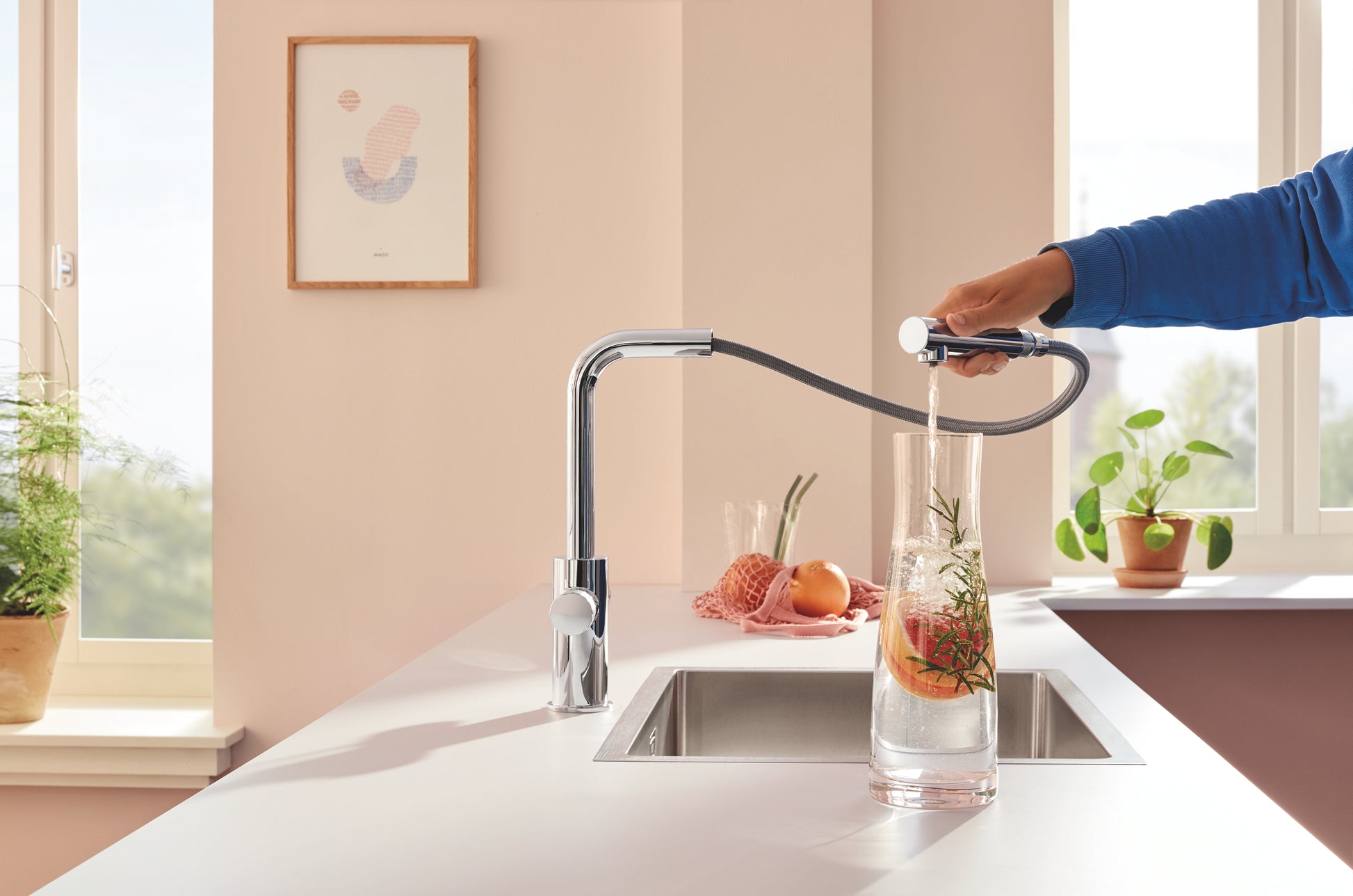 GROHE BLUE PURE MINTA togrebsbatteri 223mm tud 1h/L-tud t/koldt