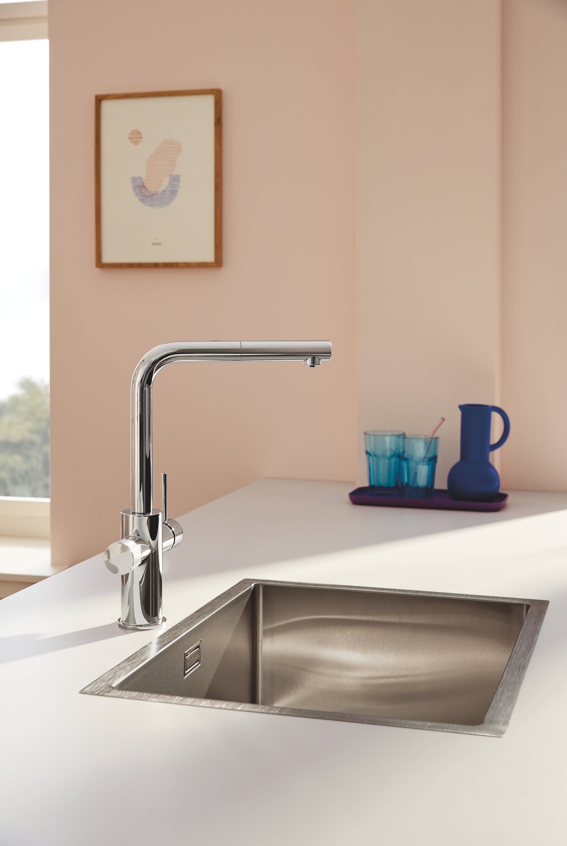 GROHE BLUE PURE MINTA togrebsbatteri 223mm tud 1h/L-tud t/koldt