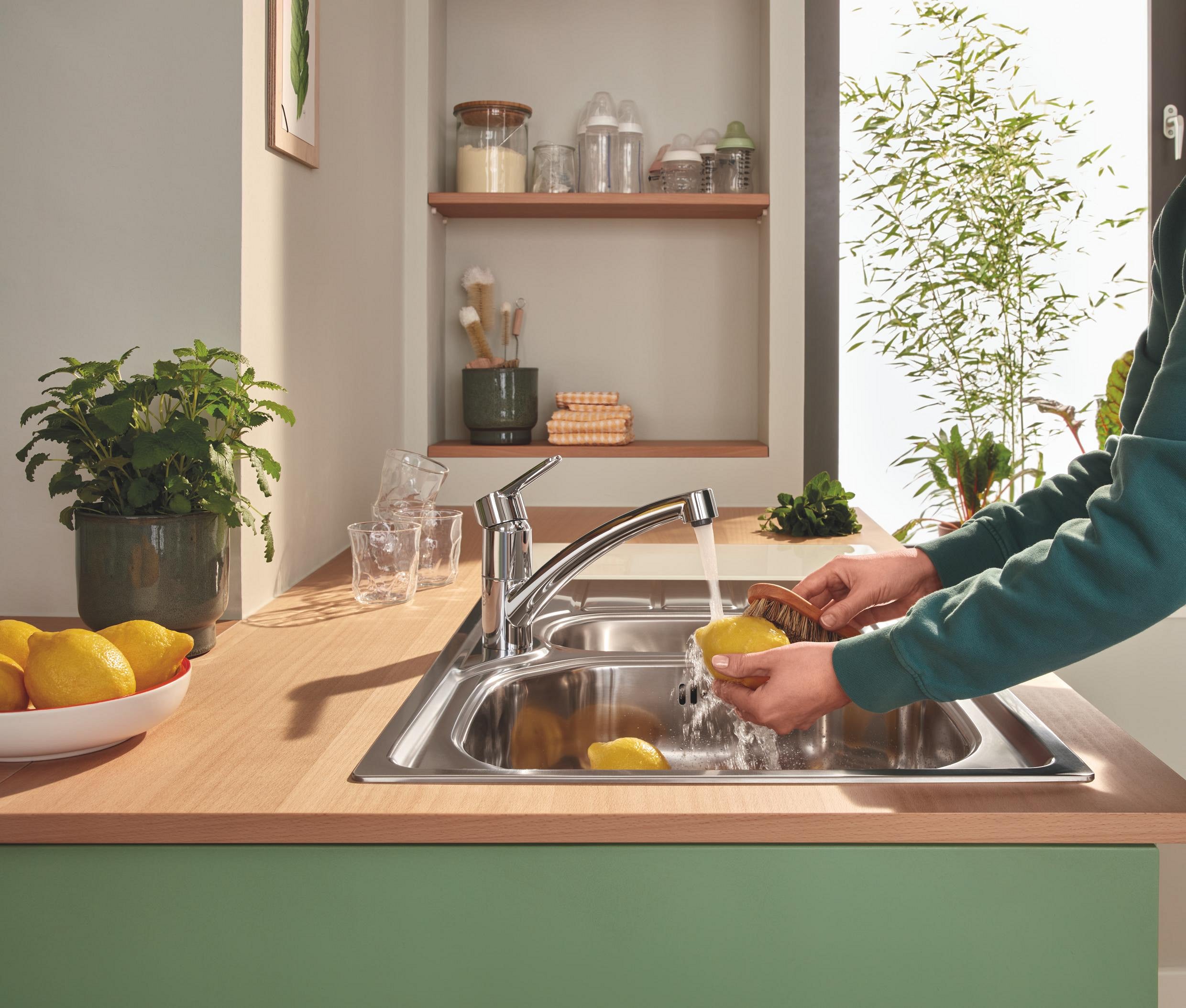 GROHE START ECO etgrebsbatteri 231mm tud 1hul t/kv trykstøbt zin