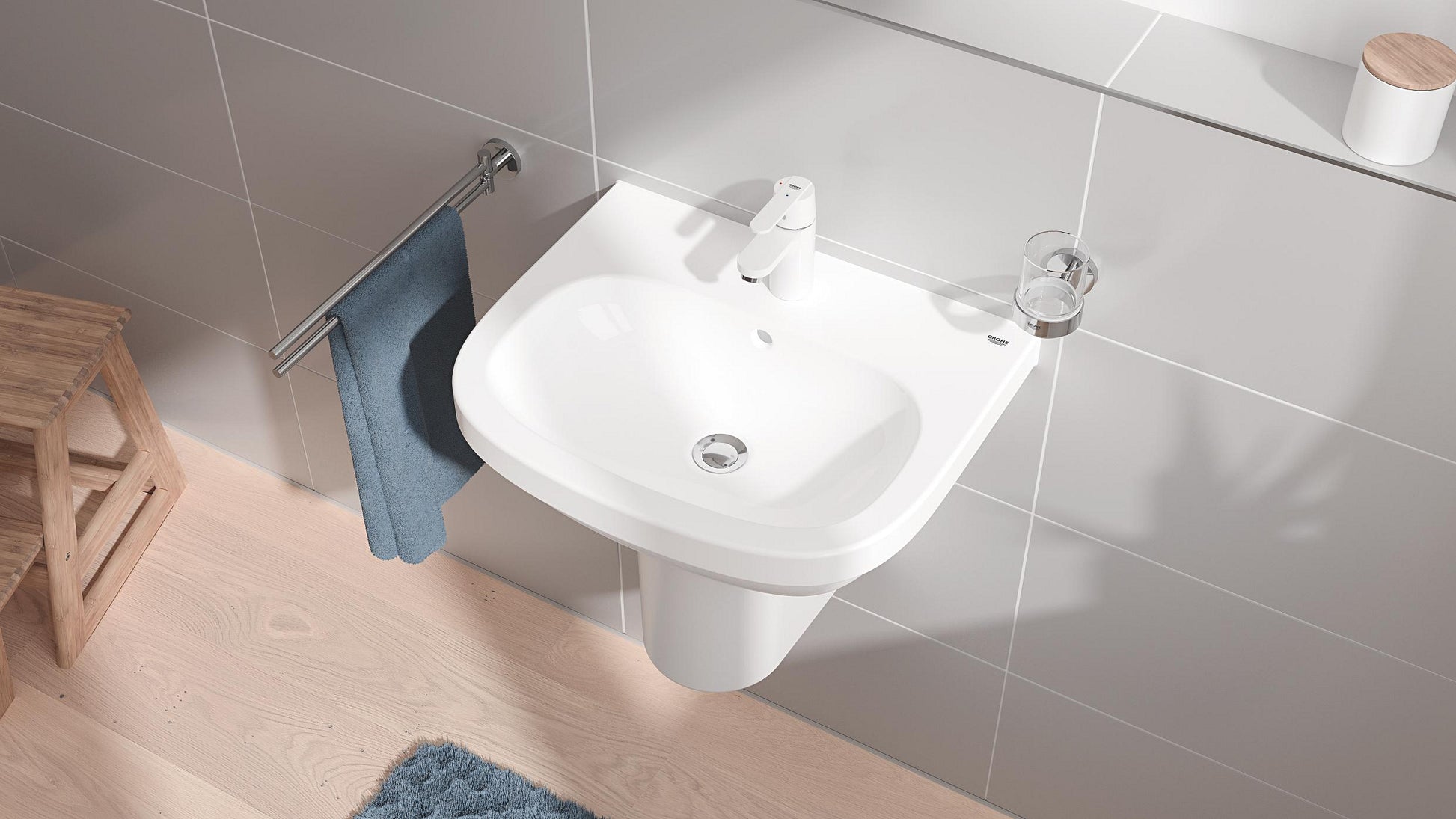 GROHE GET etgrebsbatteri 92mm tud 1h/koldstart t/hv m/pop-up moo