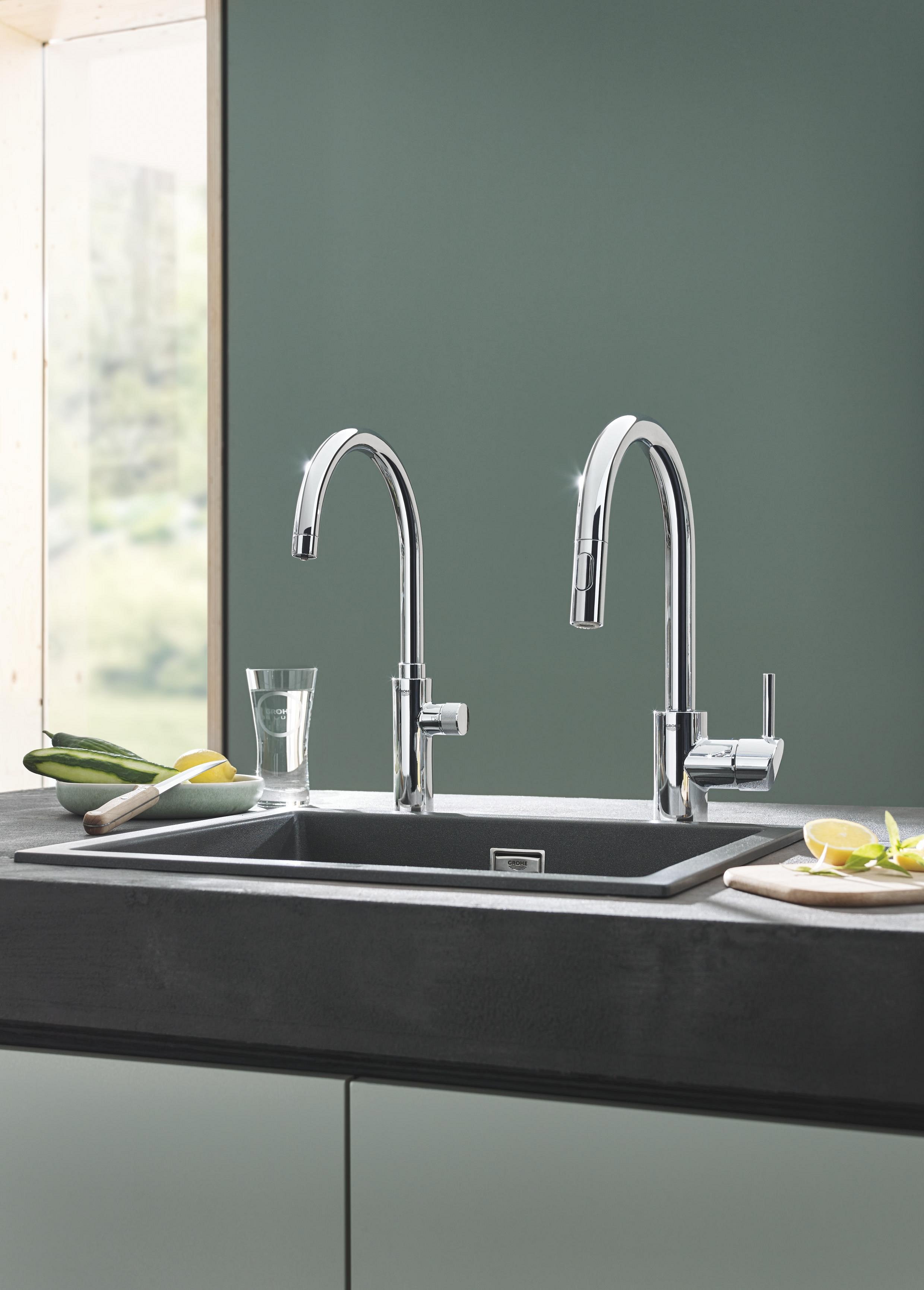 GROHE BLUE PURE MONO etgrebsbatteri 224mm tud 1hul t/koldt filtr