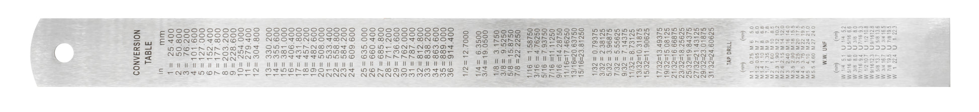 Stållineal 300 x 25 x 1,0 mm