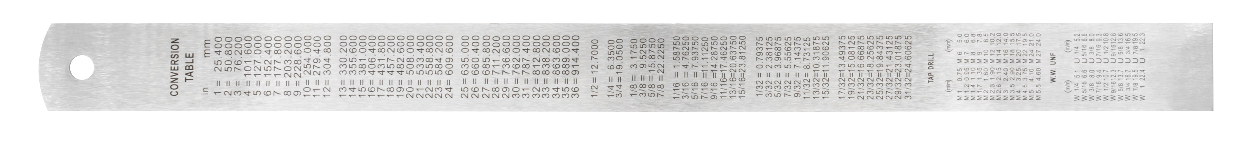 Stållineal 300 x 25 x 1,0 mm