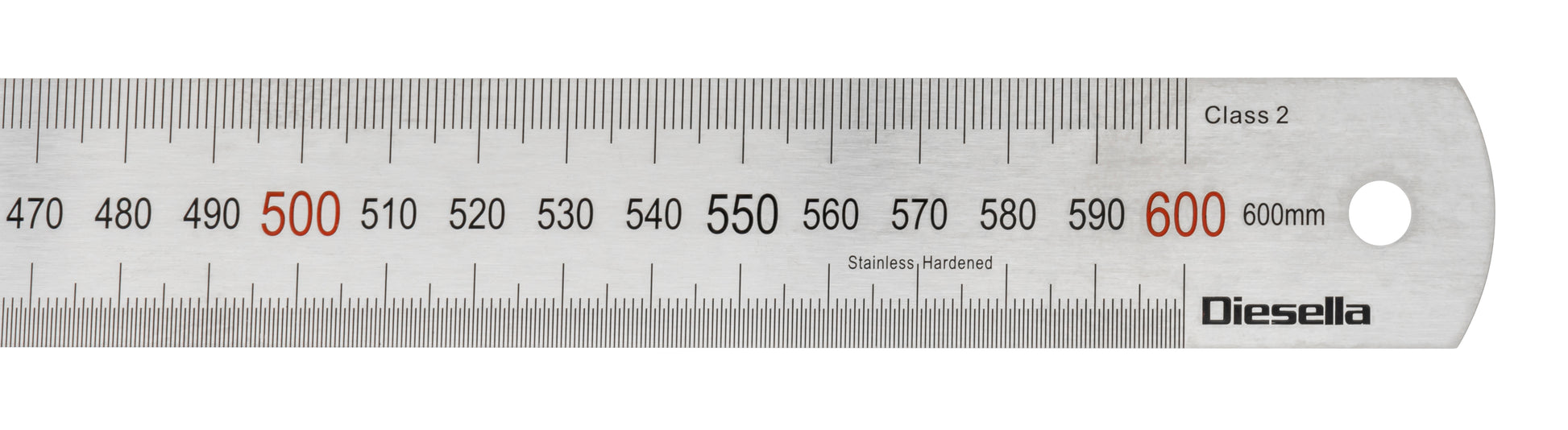 Stållineal 600 x 30 x 1,2 mm