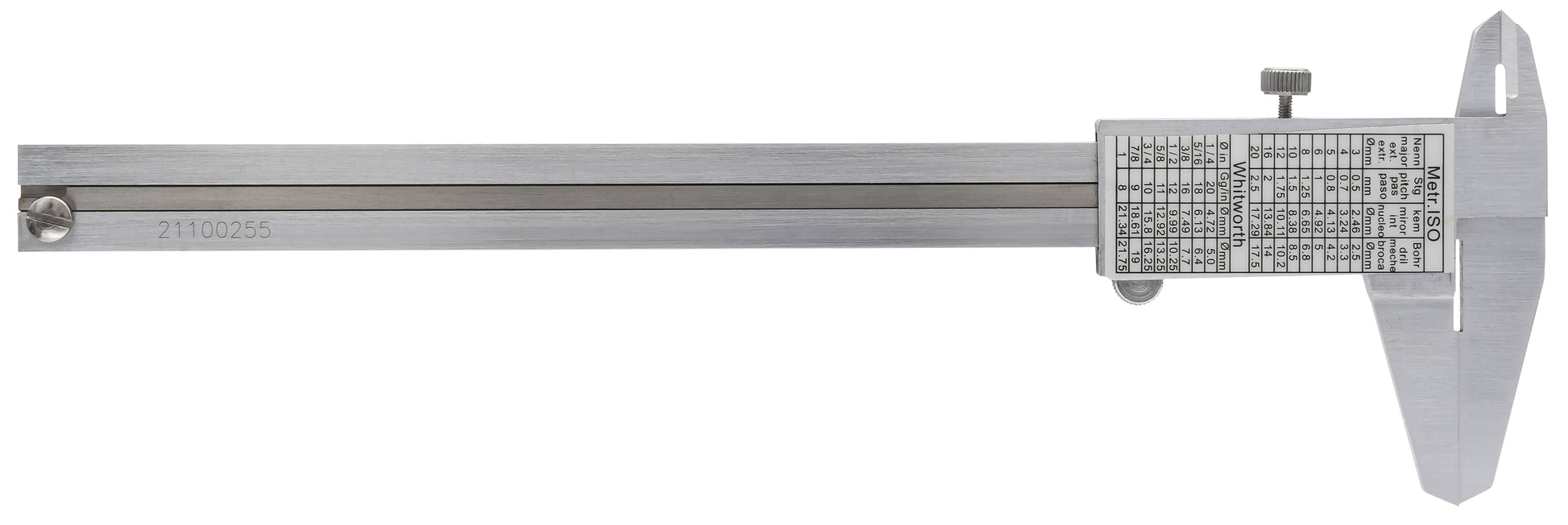 Skydelære med skruelås 0-150 x 0,05 mm, 40 mm kæber