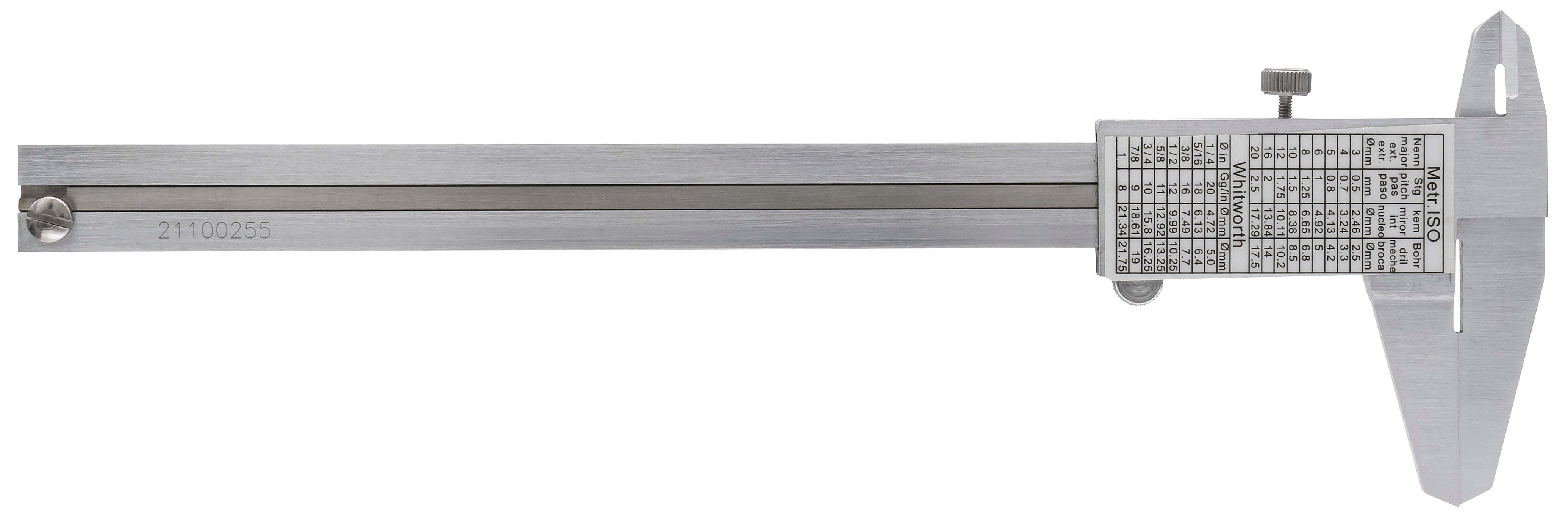 Skydelære med skruelås 0-150 x 0,05 mm, 40 mm kæber