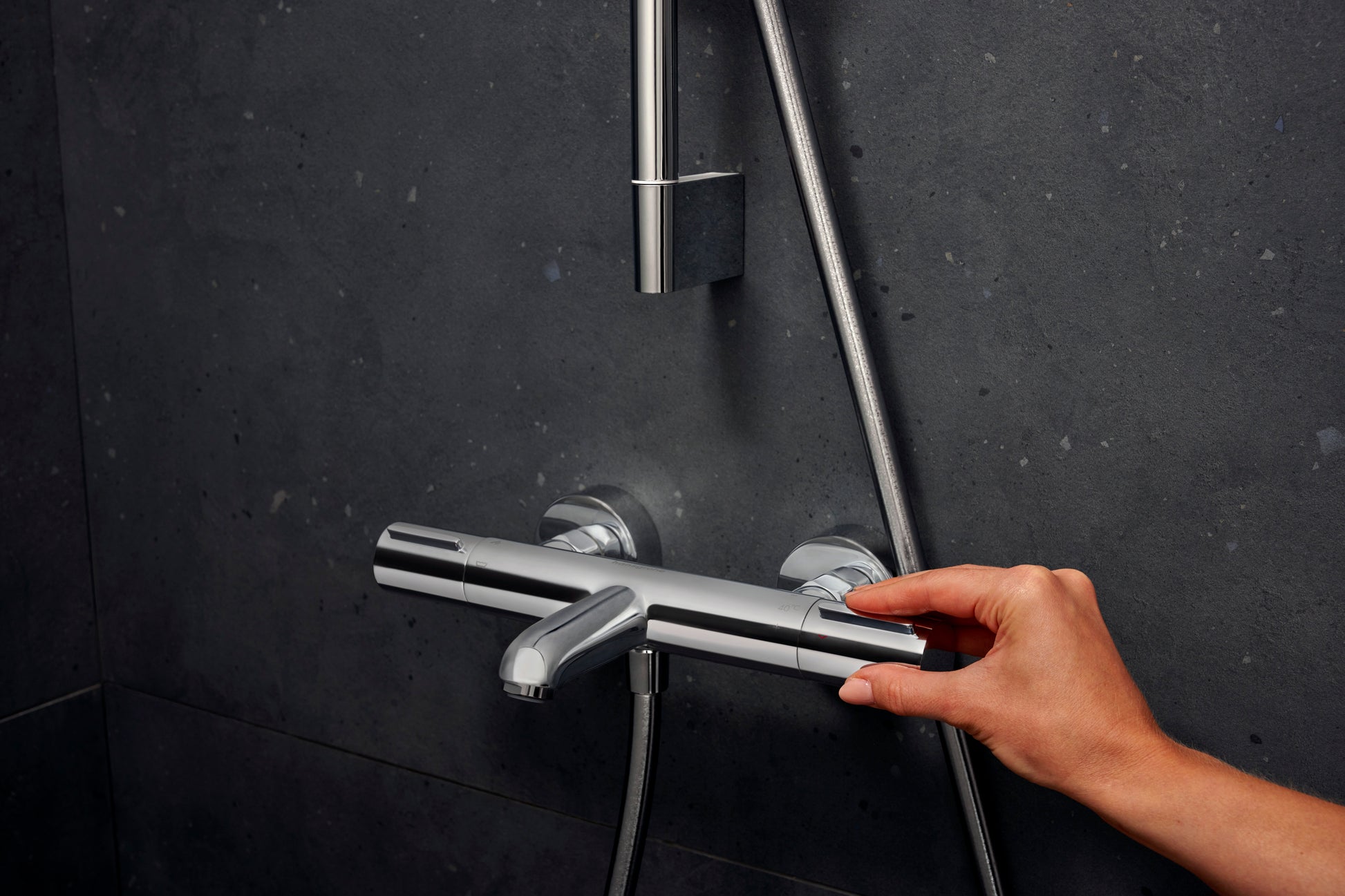 Hansgrohe Ecostat Element kar/brusetermostat, blank krom